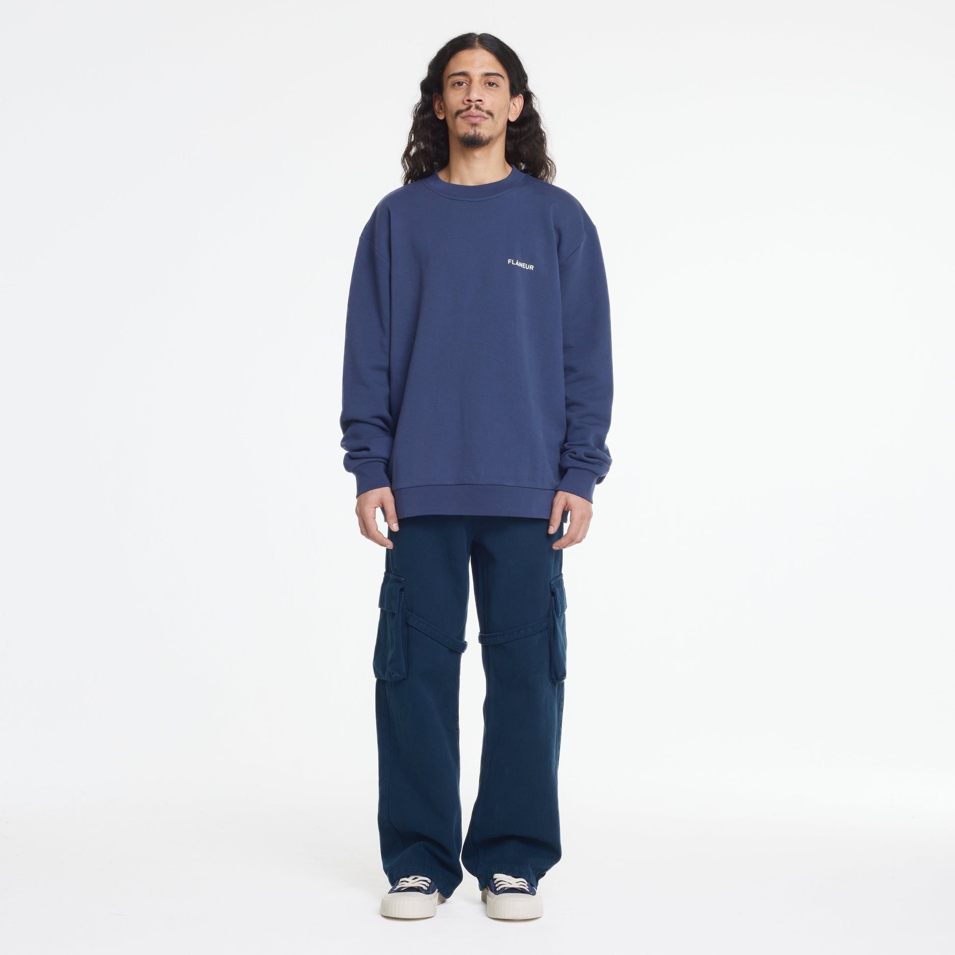 Essential Logo Sweater Deep Blue