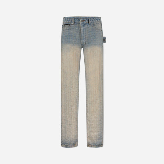 Faded Tweed Denim Jeans Light blue