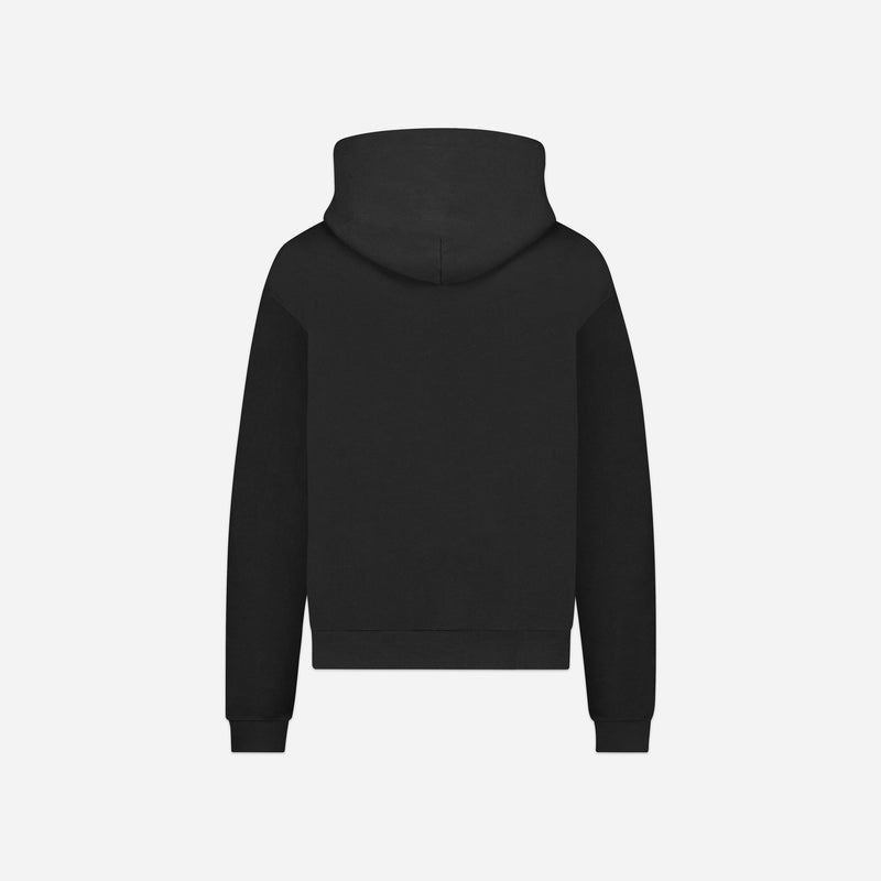 Floral Watercolor Hoodie | Black Blue