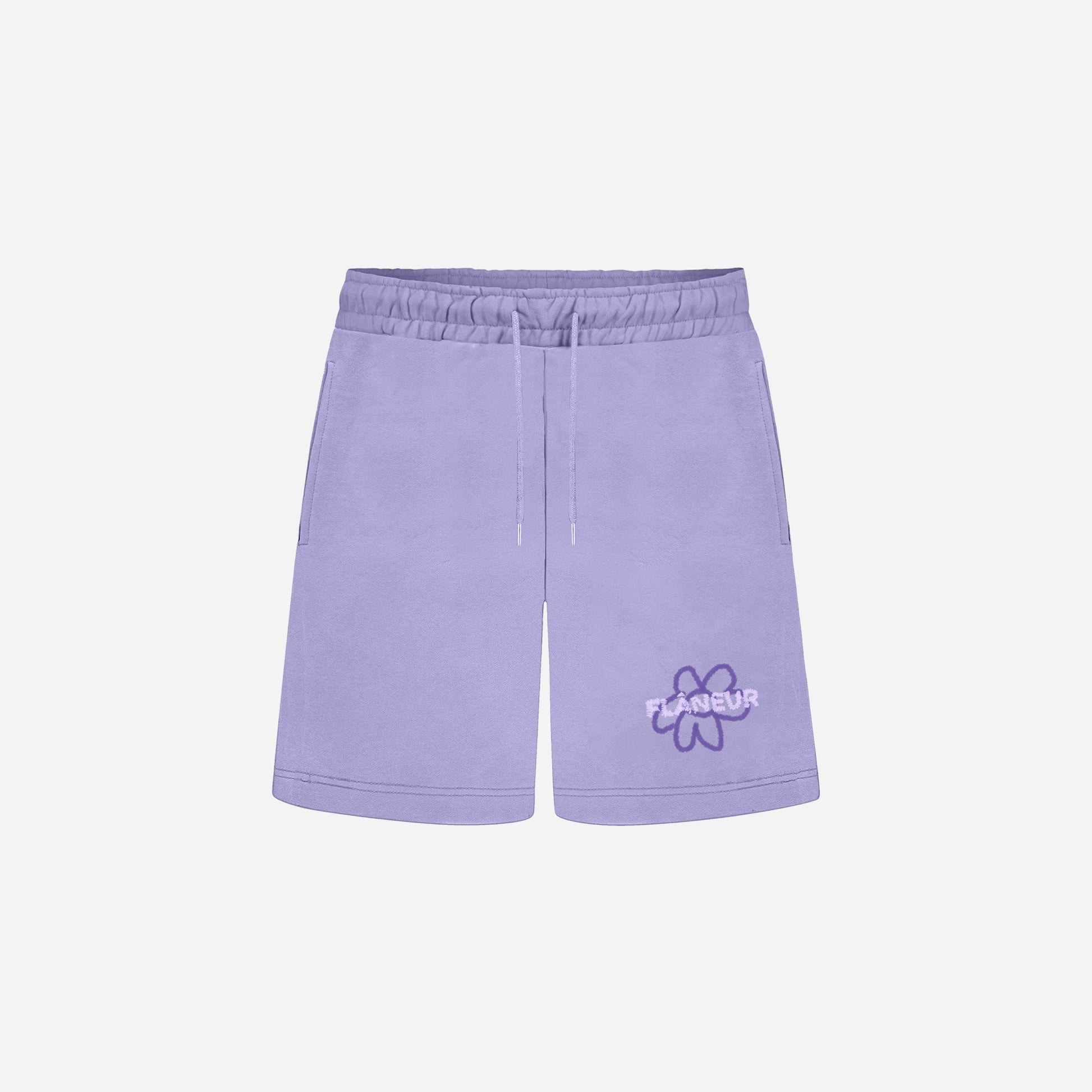 Flower Doodle Shorts Purple