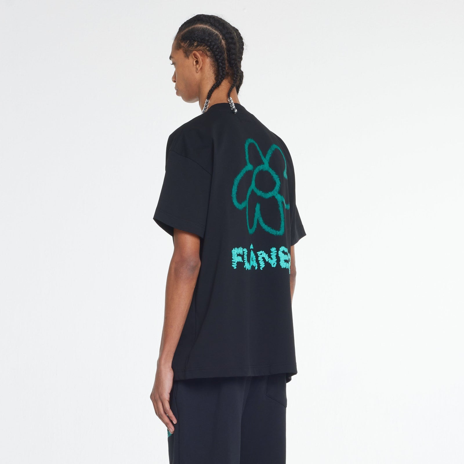 Flower Doodle T-Shirt | Black