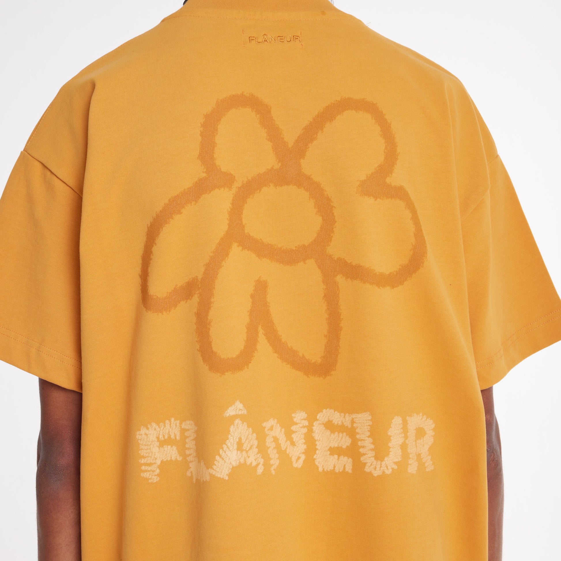 Flower Doodle T-Shirt Orange