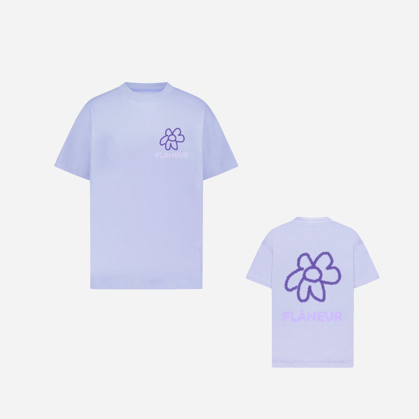 Flower Doodle T-Shirt Purple