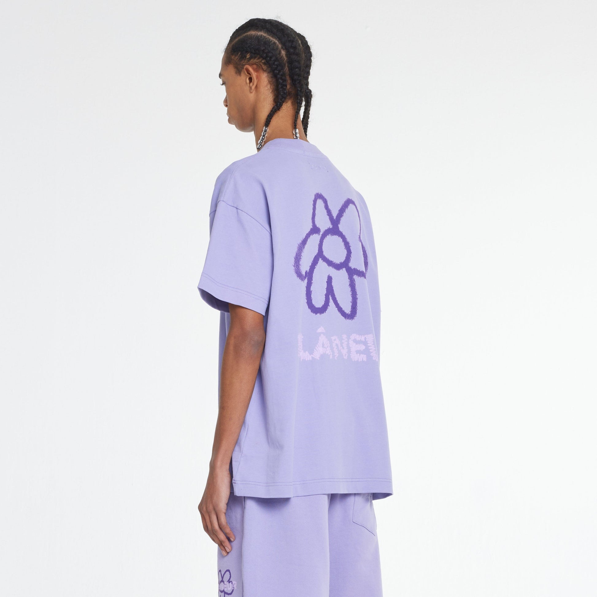 Flower Doodle T-Shirt Purple