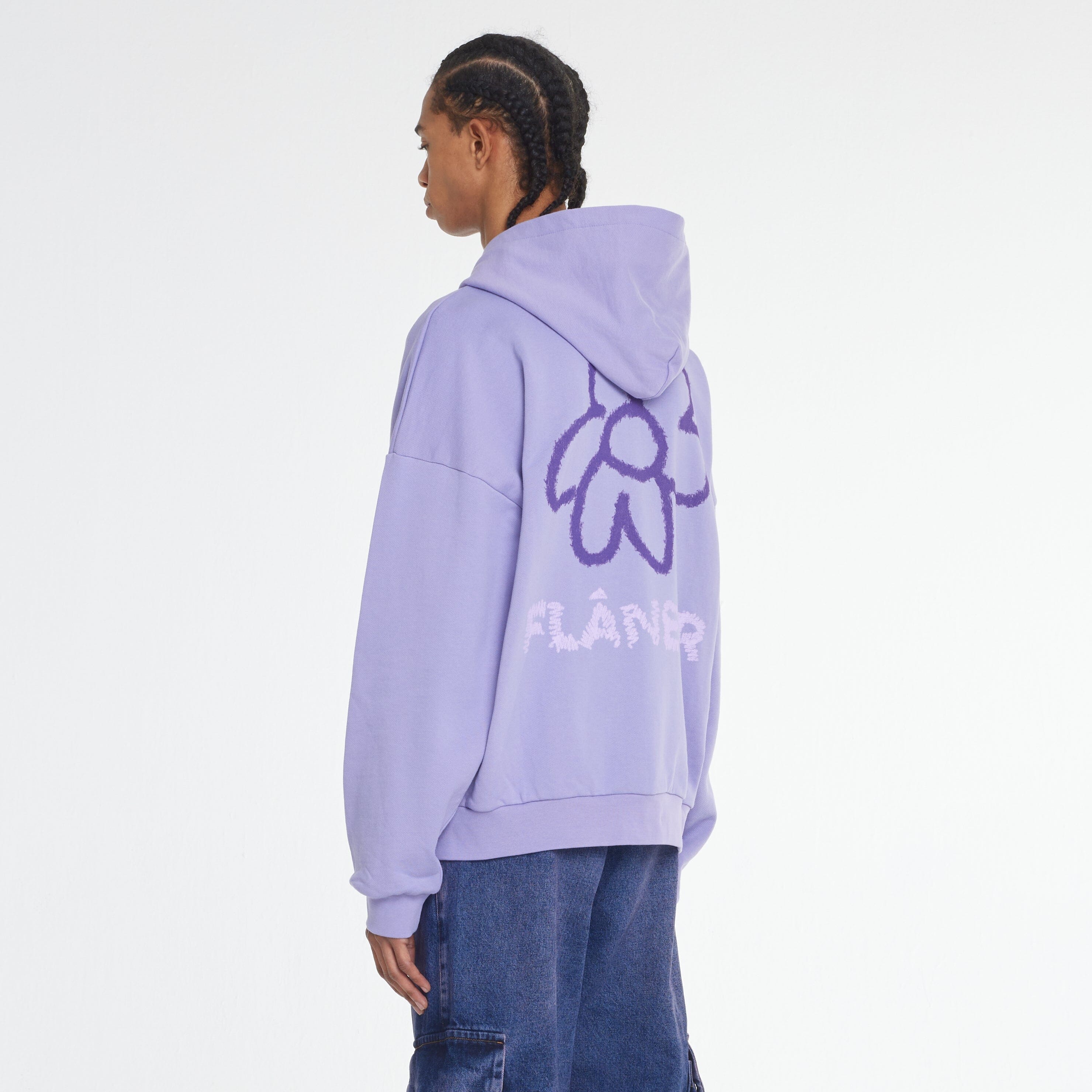 Flower Doodle Zip-Up Hoodie – FLÂNEUR