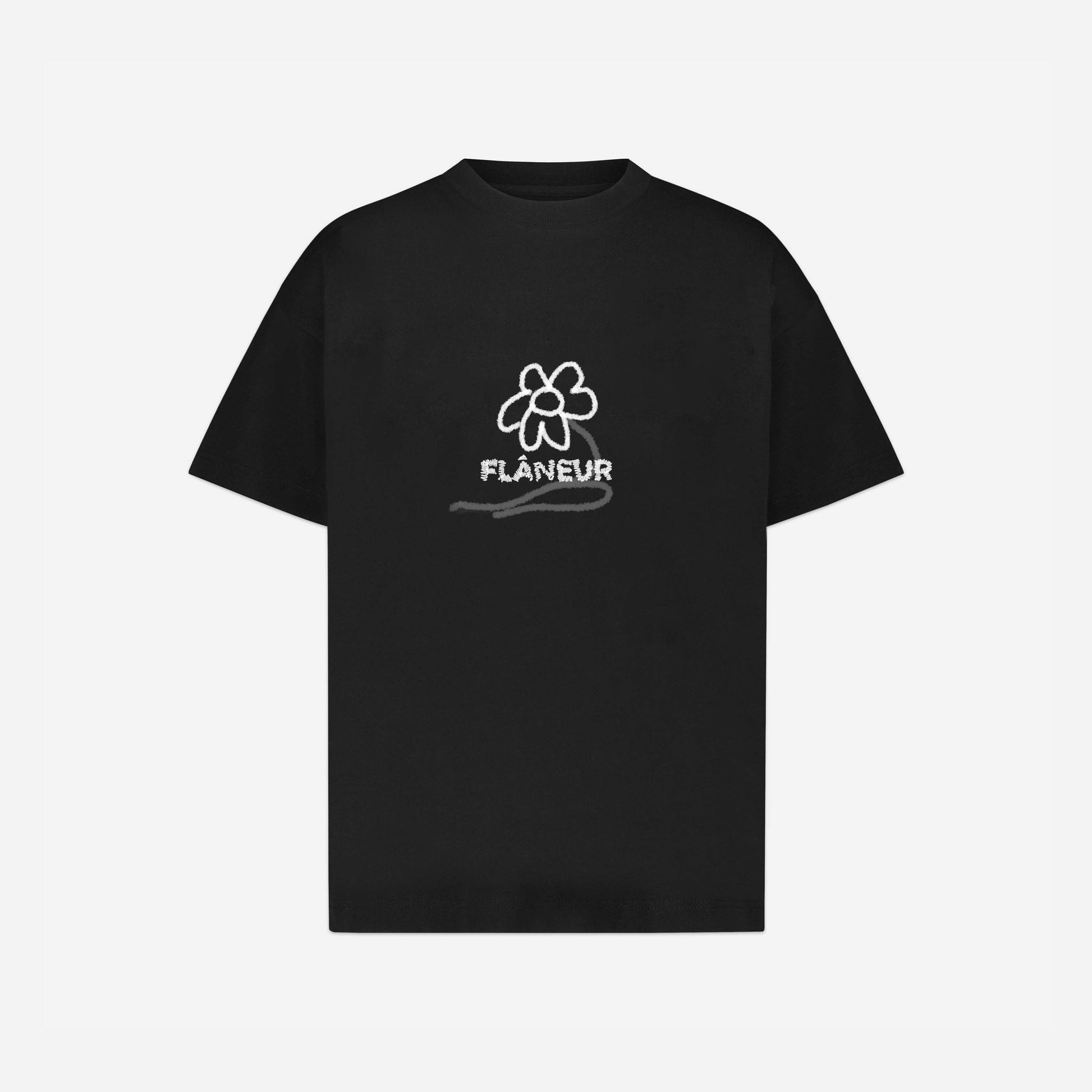 Flower Stalk T-Shirt Black