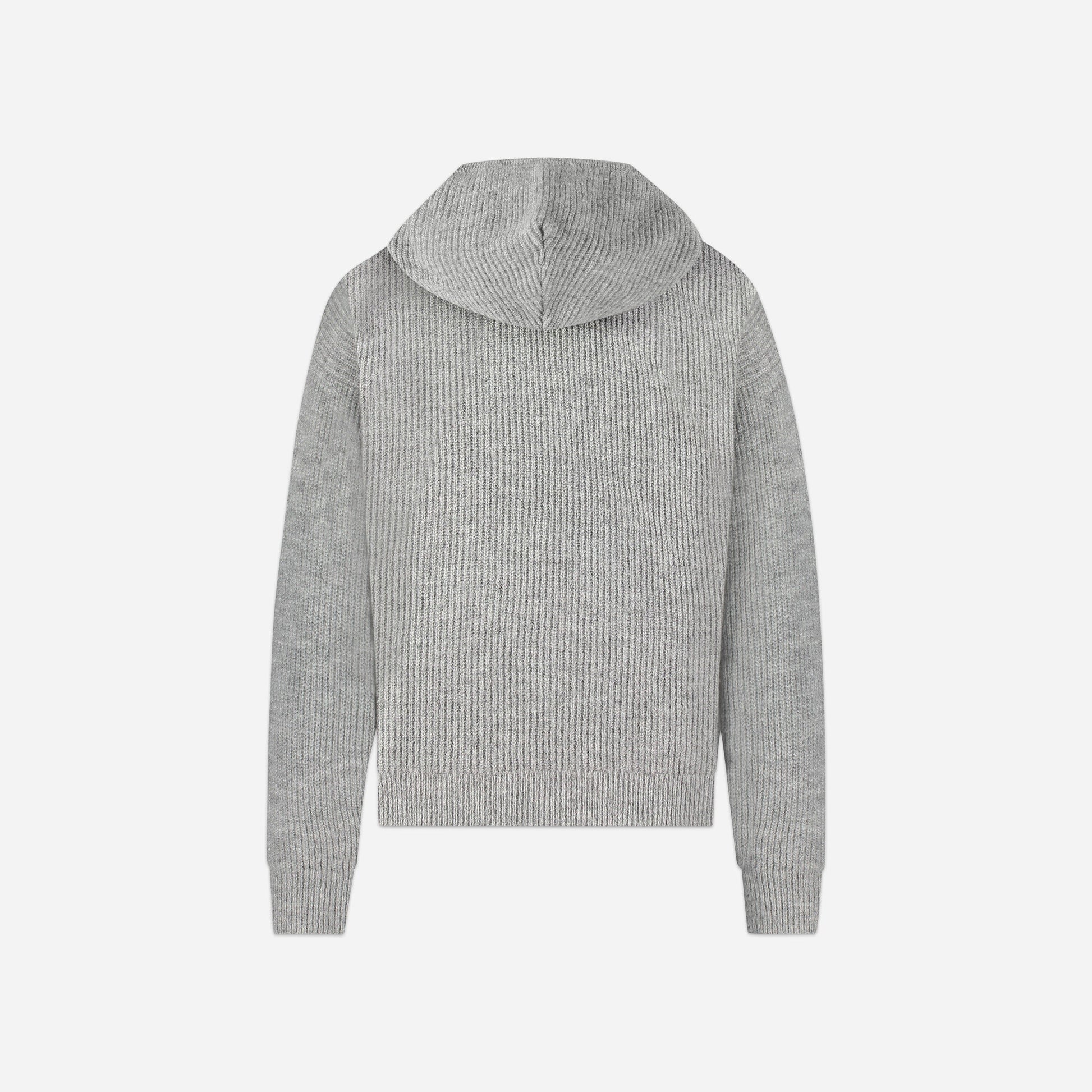 Knitted Logo Hoodie Grey