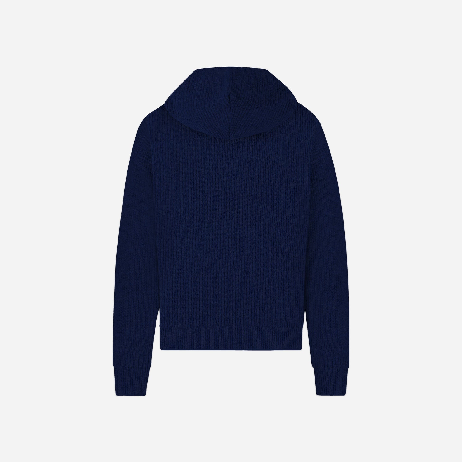 Knitted Logo Hoodie Navy