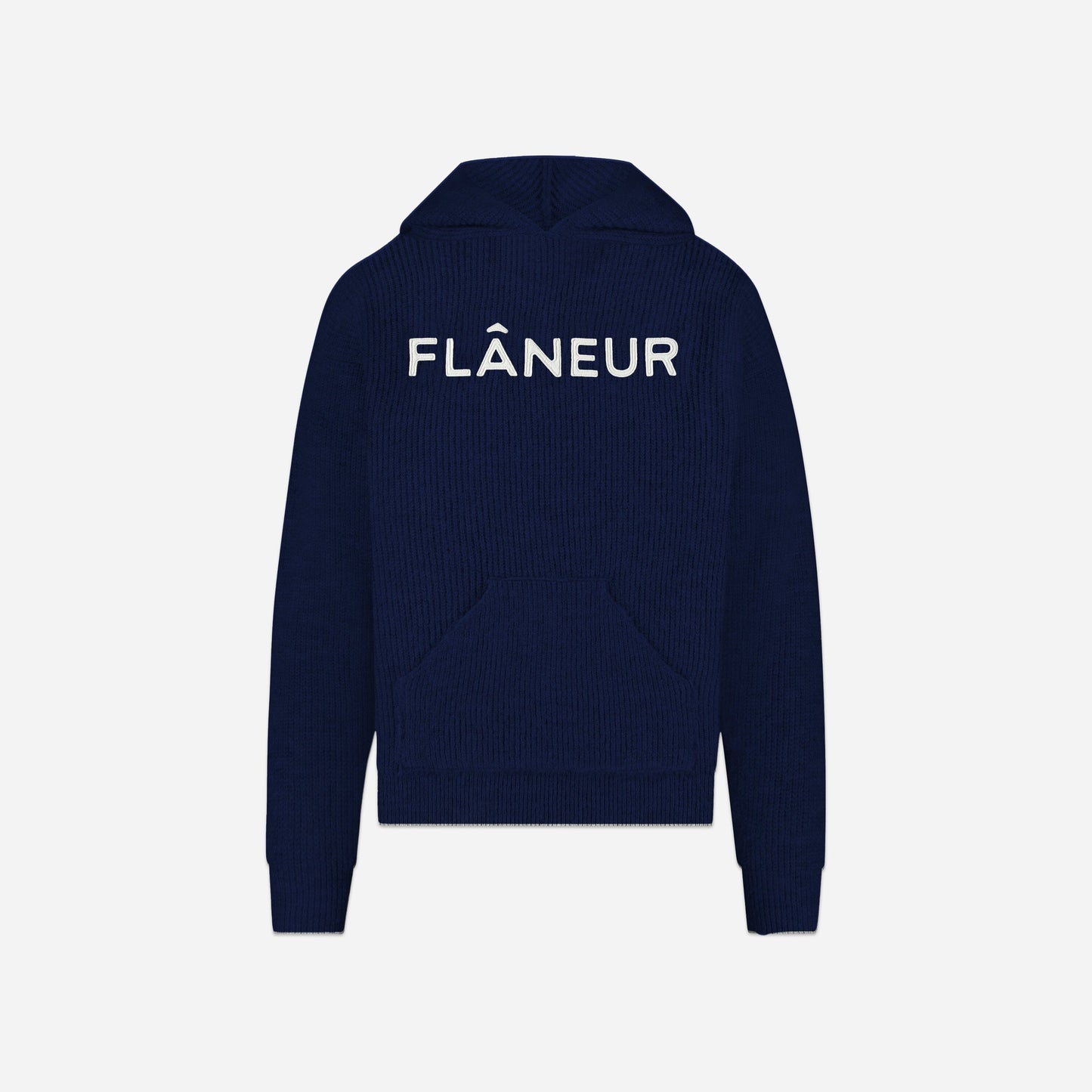 Knitted Logo Hoodie | Navy