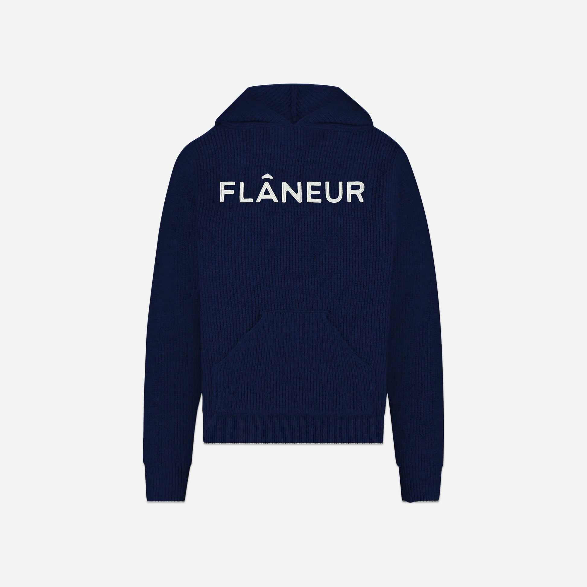 Knitted Logo Hoodie | Navy