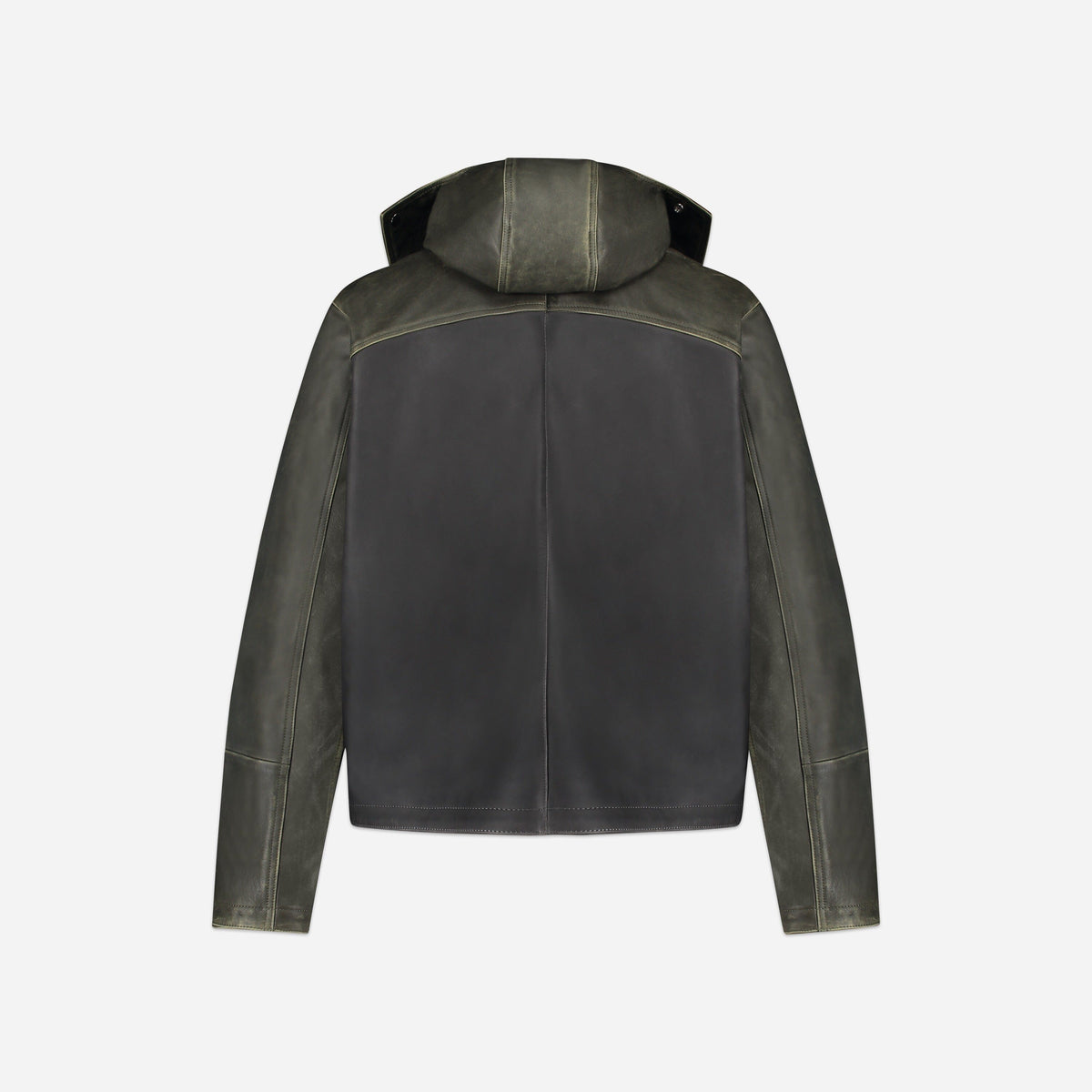 Balaclava Leder Jacke | Green/Brown