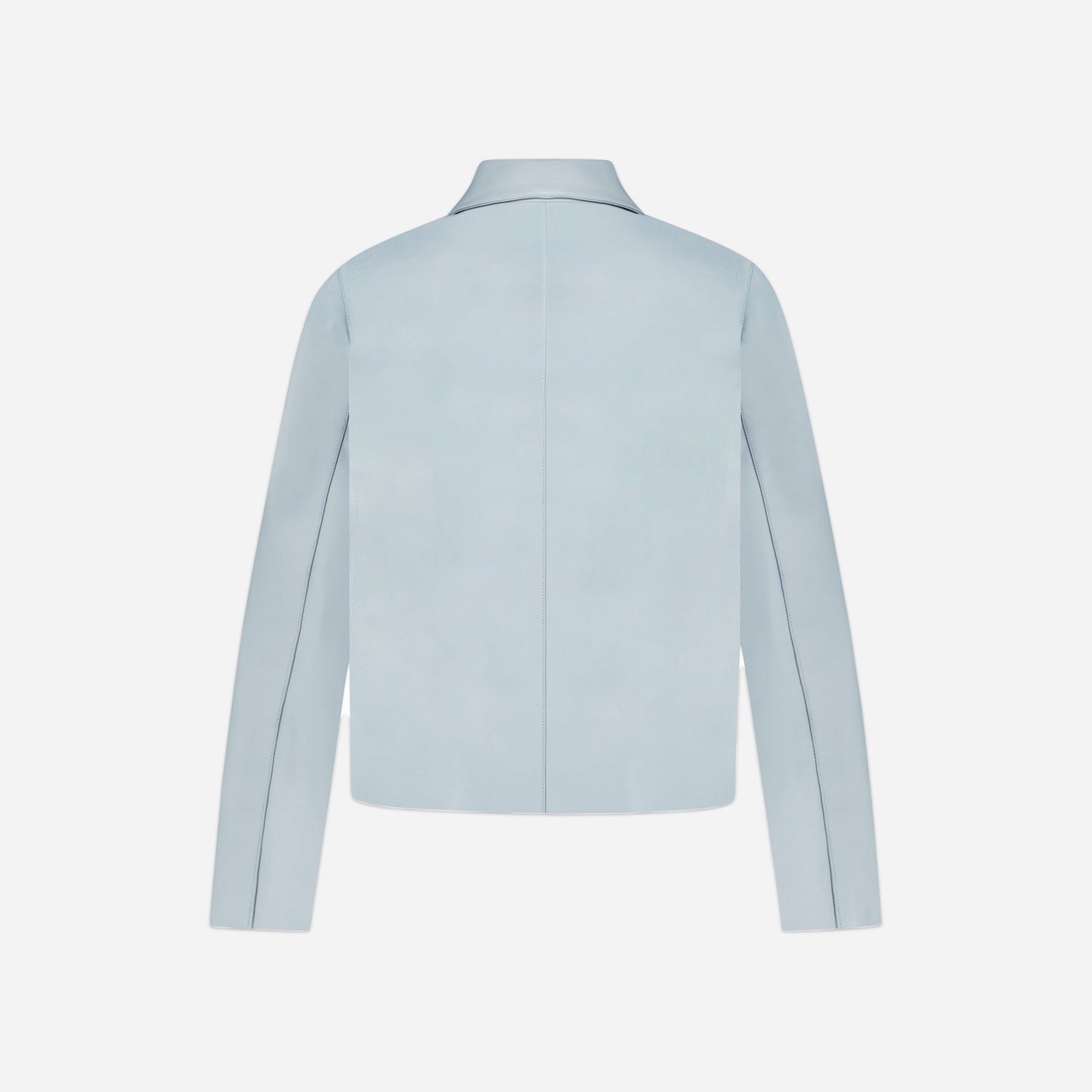 Leather Blouson Worker Jacket Blue