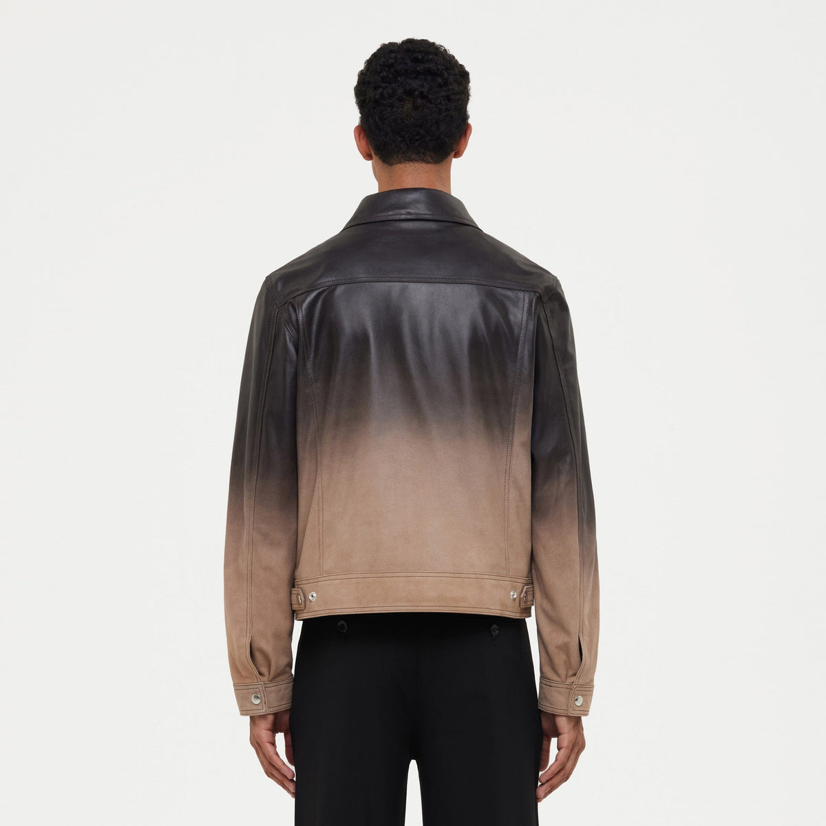 Leather Moto Jacket | Faded Brown