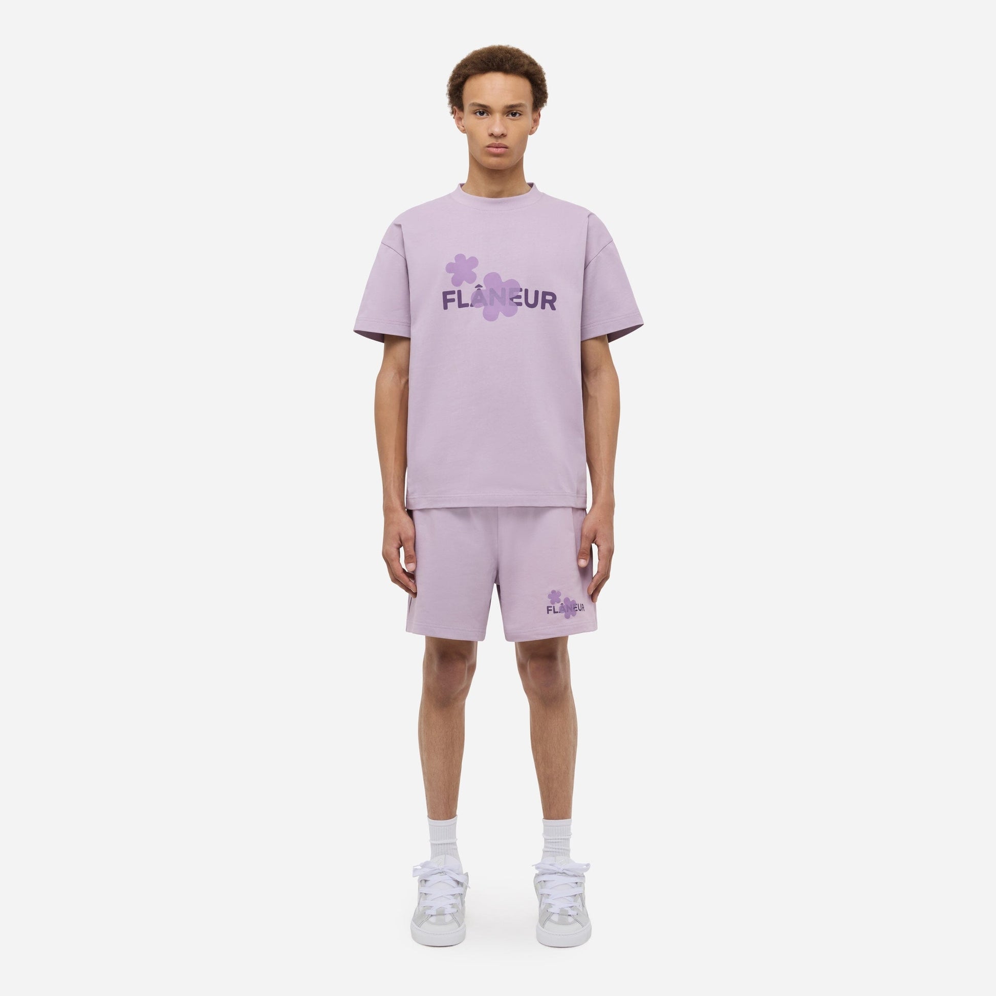 Organic Flower T-Shirt | Soft Purple