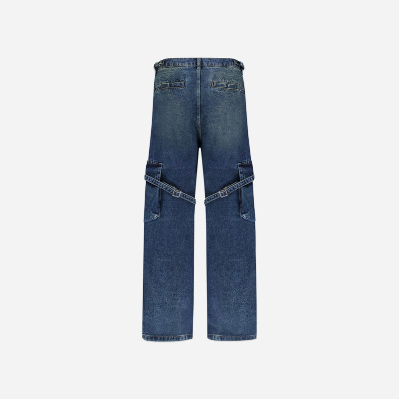 Phone Pocket Cargo Pants | Dark Indigo