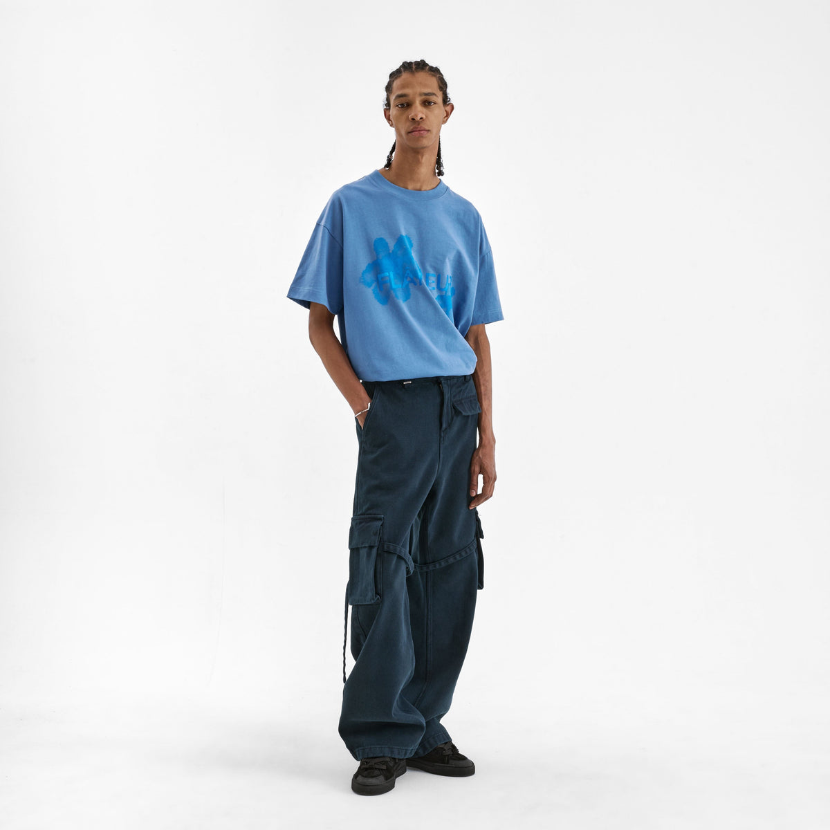 Phone Pocket Cargo Pants | Night Blue