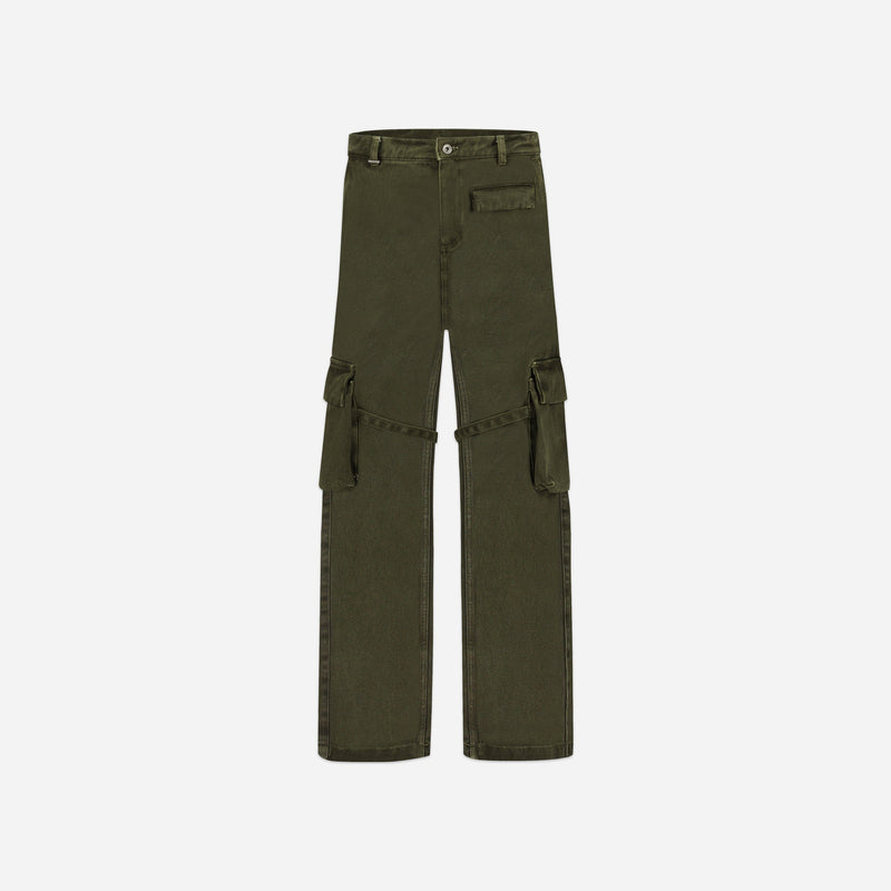 Phone Pocket Cargo Trousers | Army Green