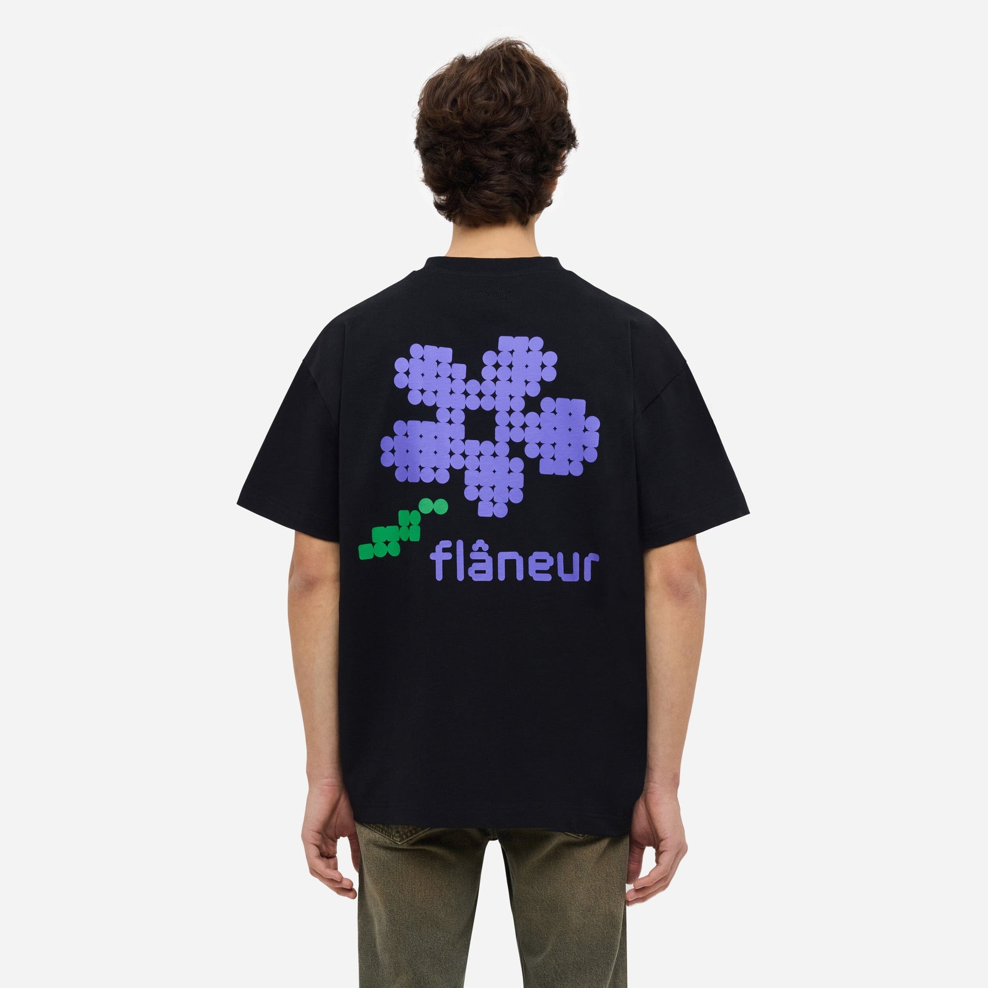 Pixel Flower T-Shirt | Black