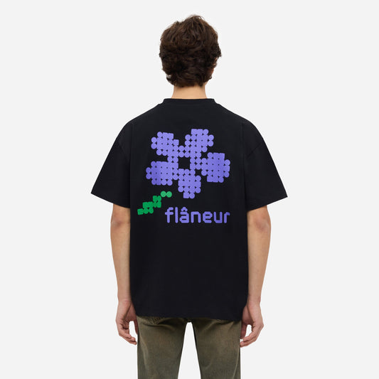 Pixel Flower T-Shirt | Black