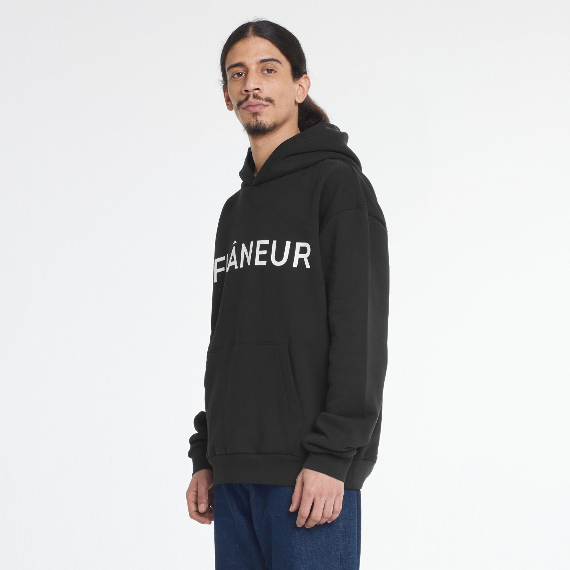 Printed Logo Hoodie | Black