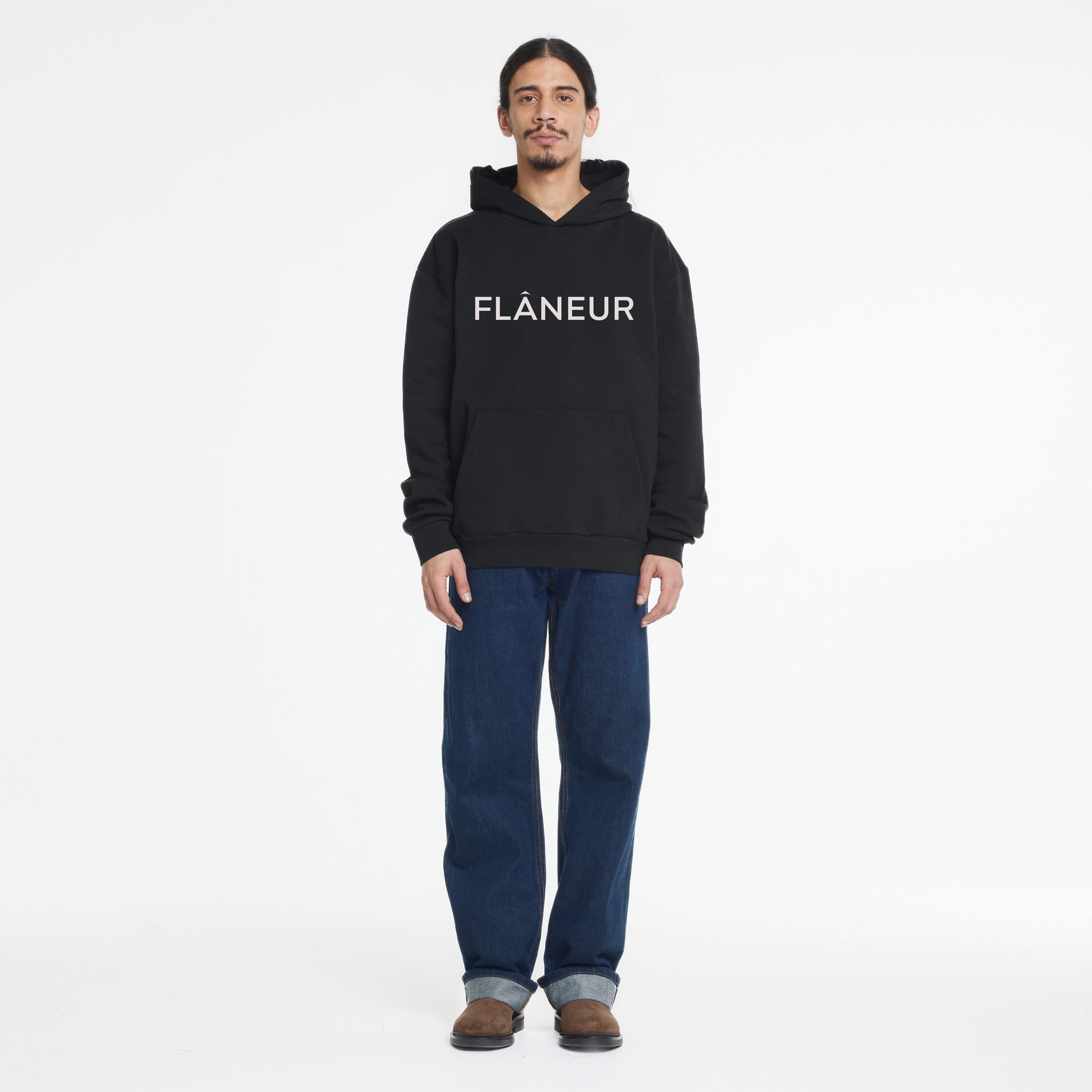 Printed Logo Hoodie | Black