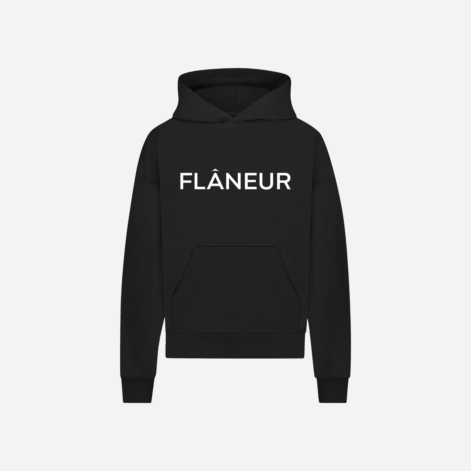 Printed Logo Hoodie | Black