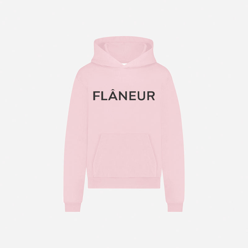 Printed Logo Hoodie | Candy Pink