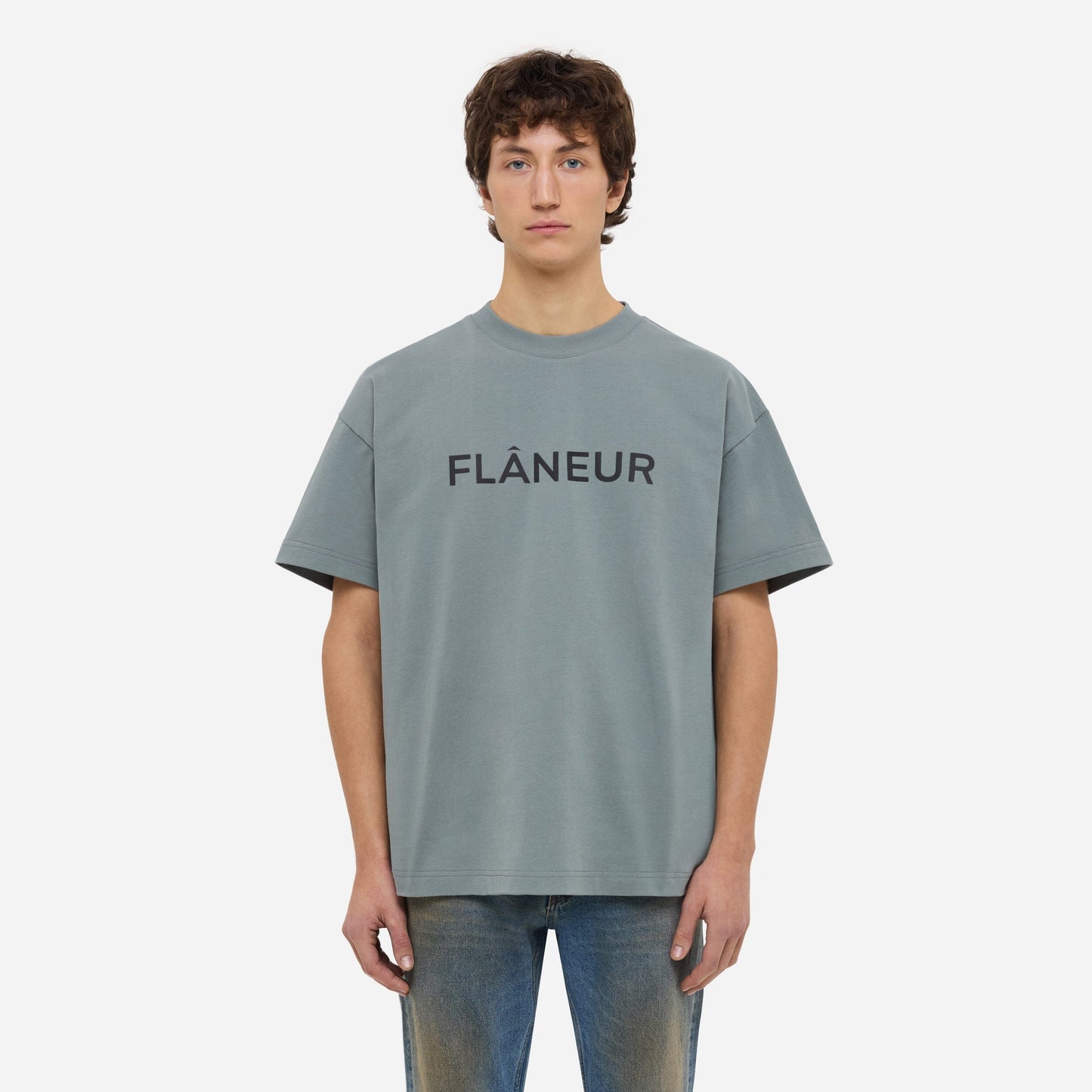 Printed Logo T-Shirt | Steel Green