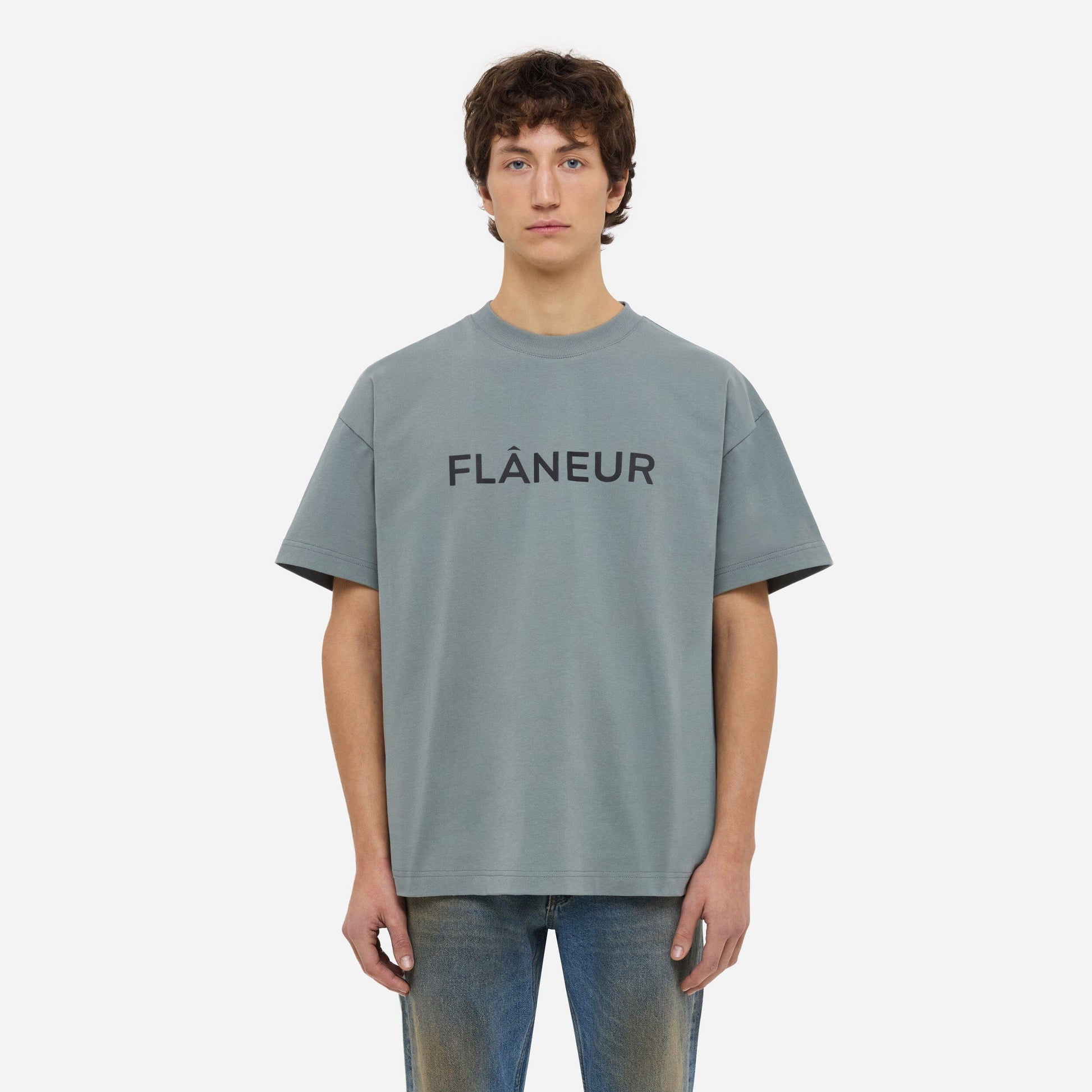 Printed Logo T-Shirt | Steel Green