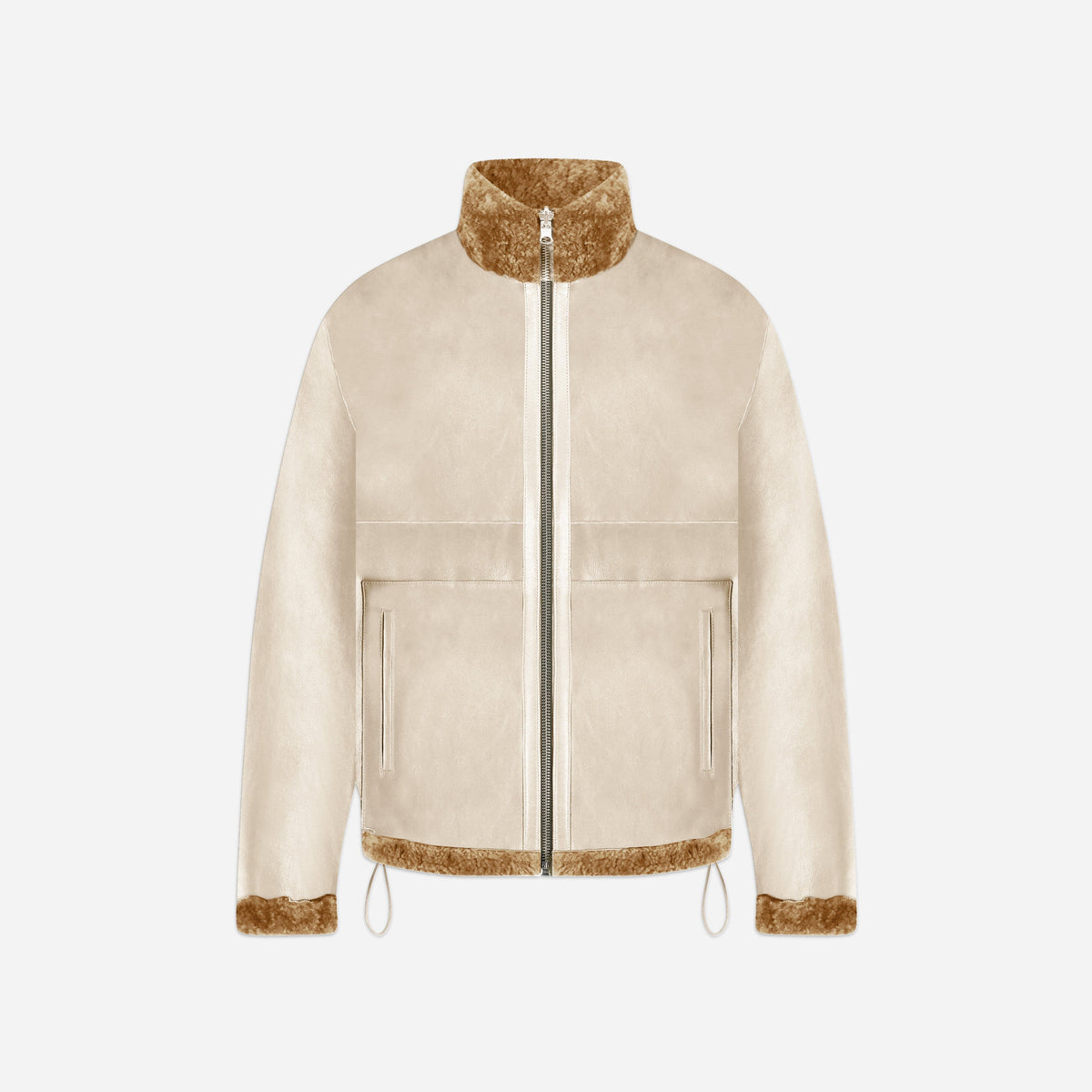 Reversible Shearling Jacket | Creme