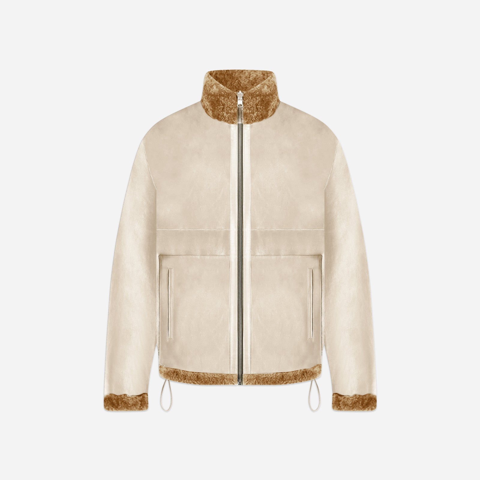 Reversible Shearling Jacket | Creme