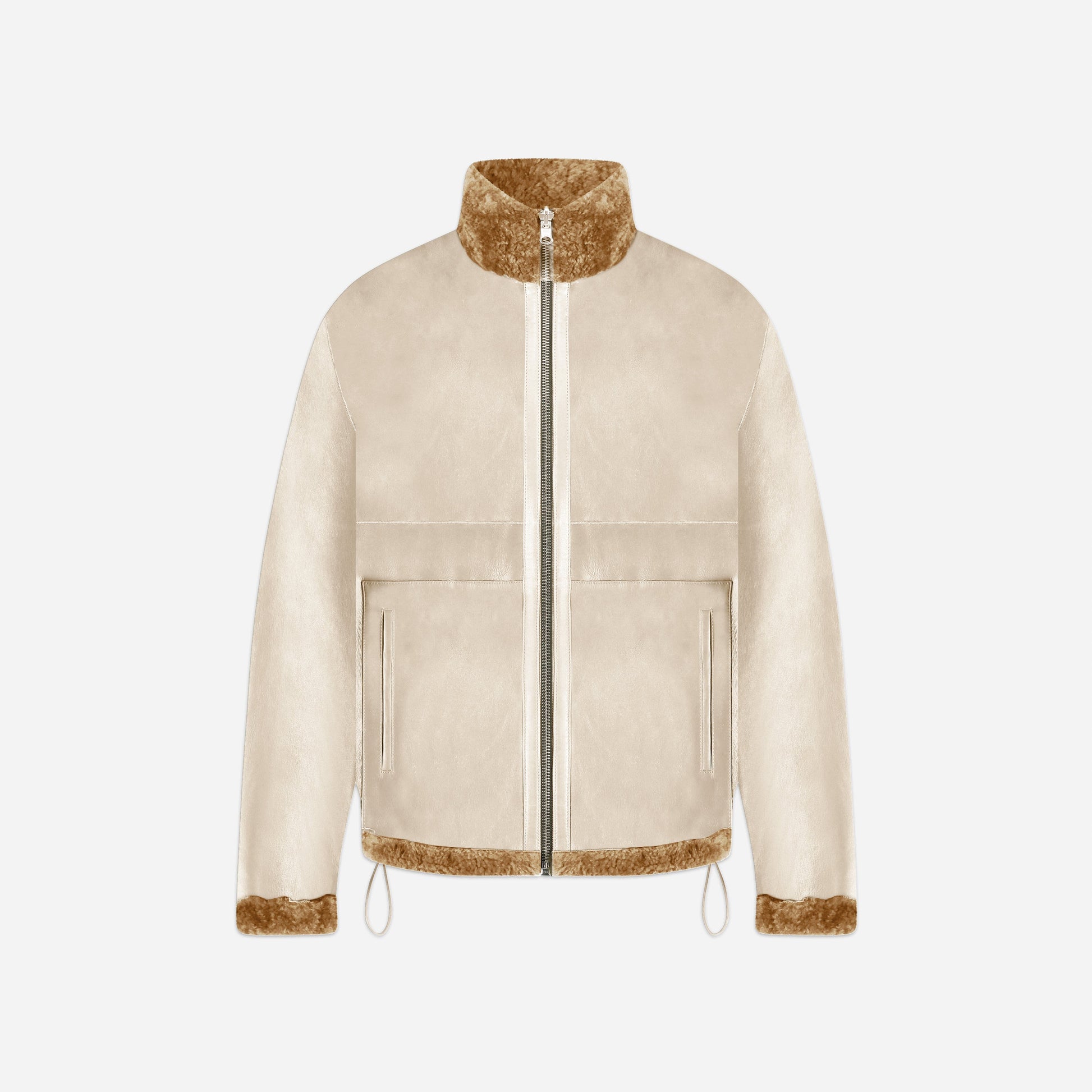 Reversible Shearling Jacket | Creme