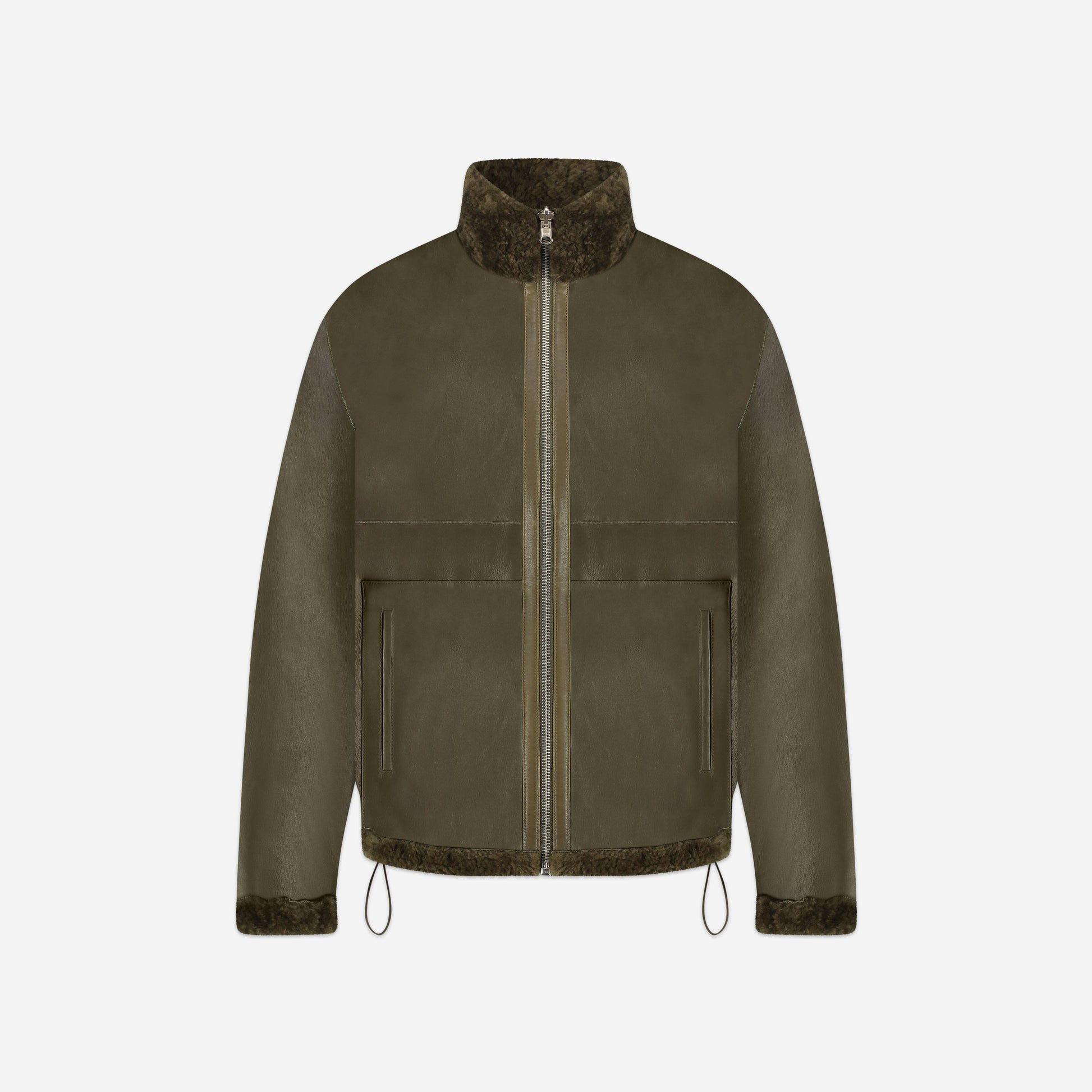 Reversible Shearling Jacket | Green