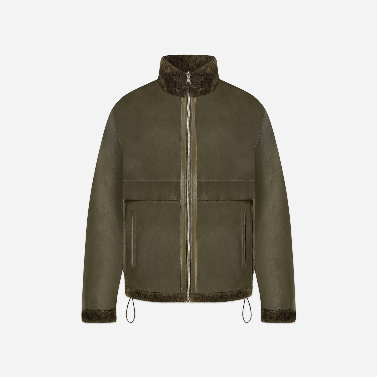 Reversible Shearling Jacket Green