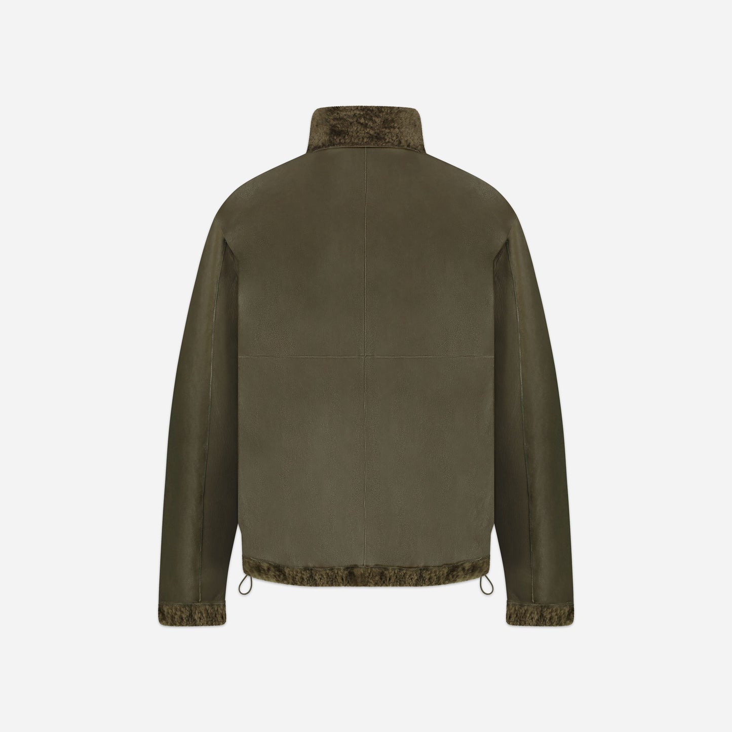 Reversible Shearling Jacket Green