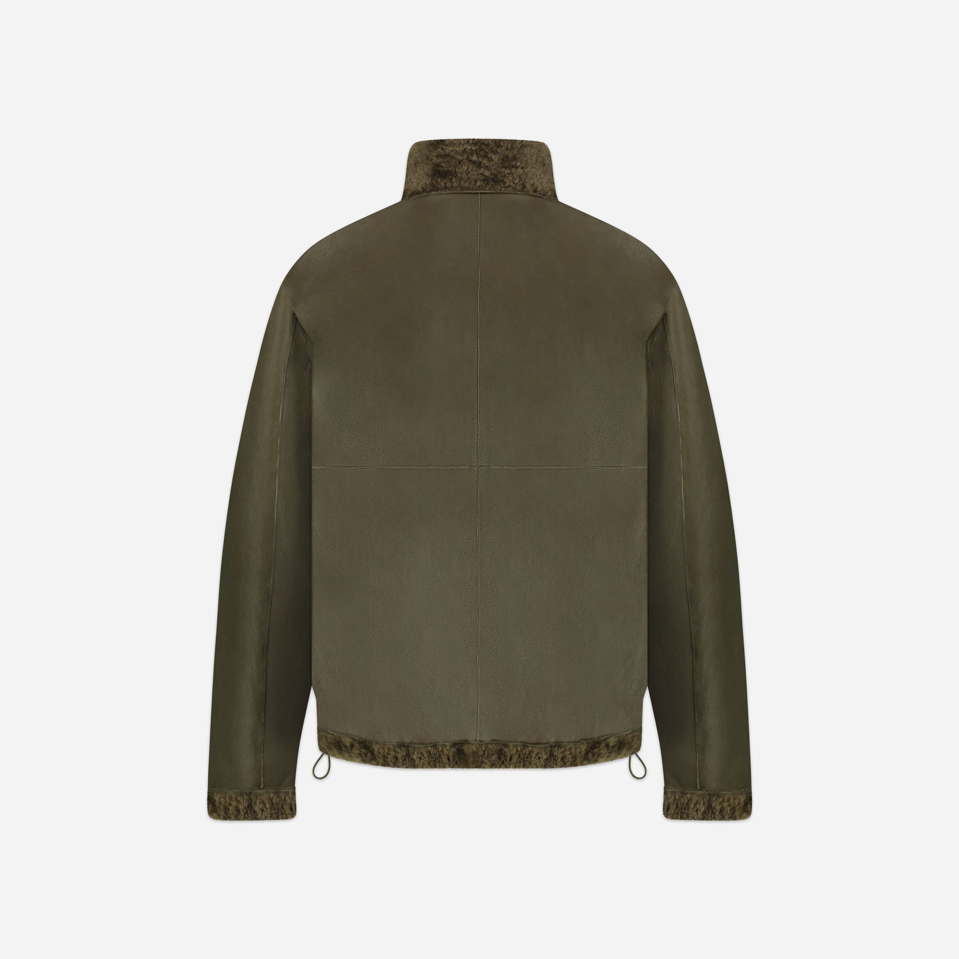 Reversible Shearling Jacket Green