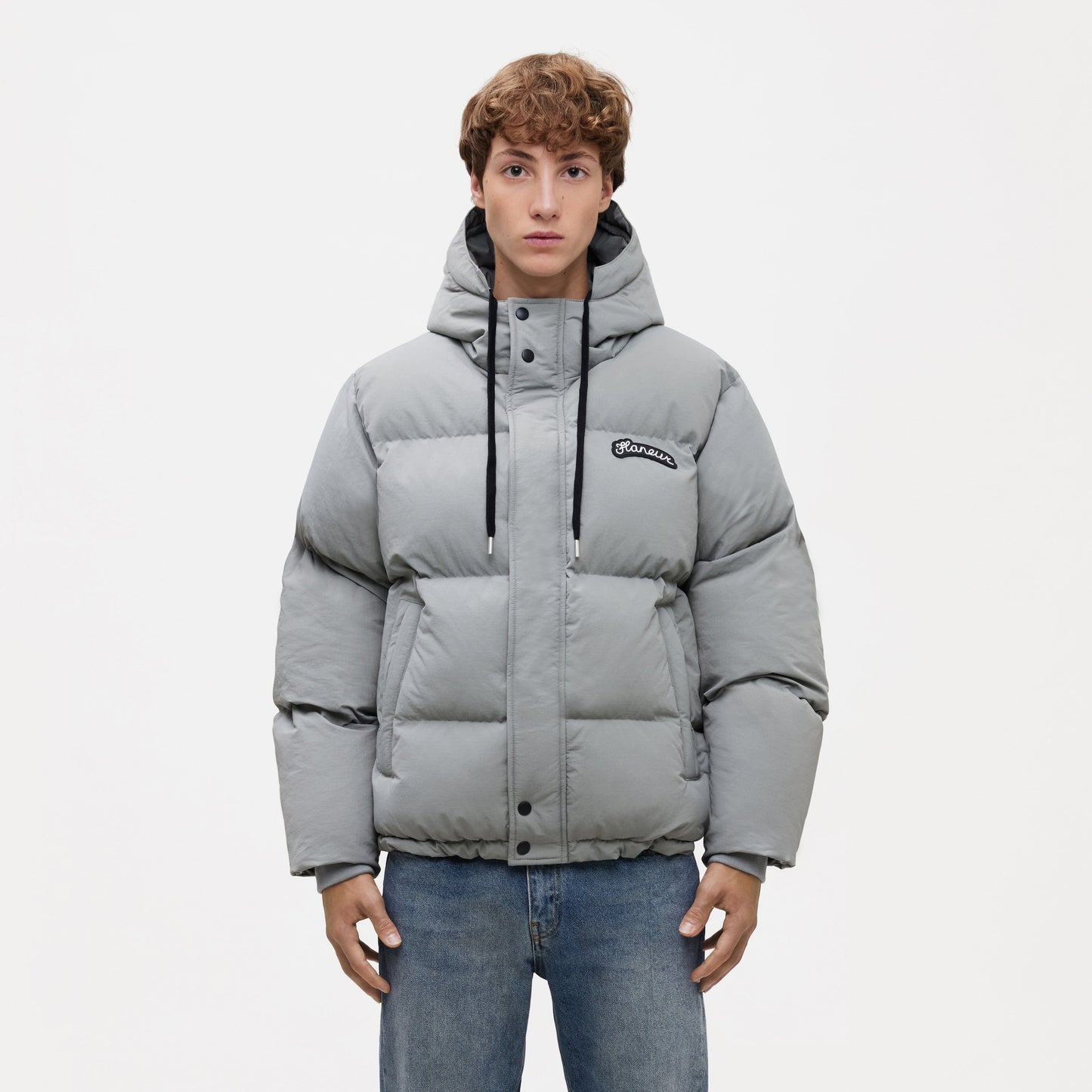 Signature Puffer Jacket Grey