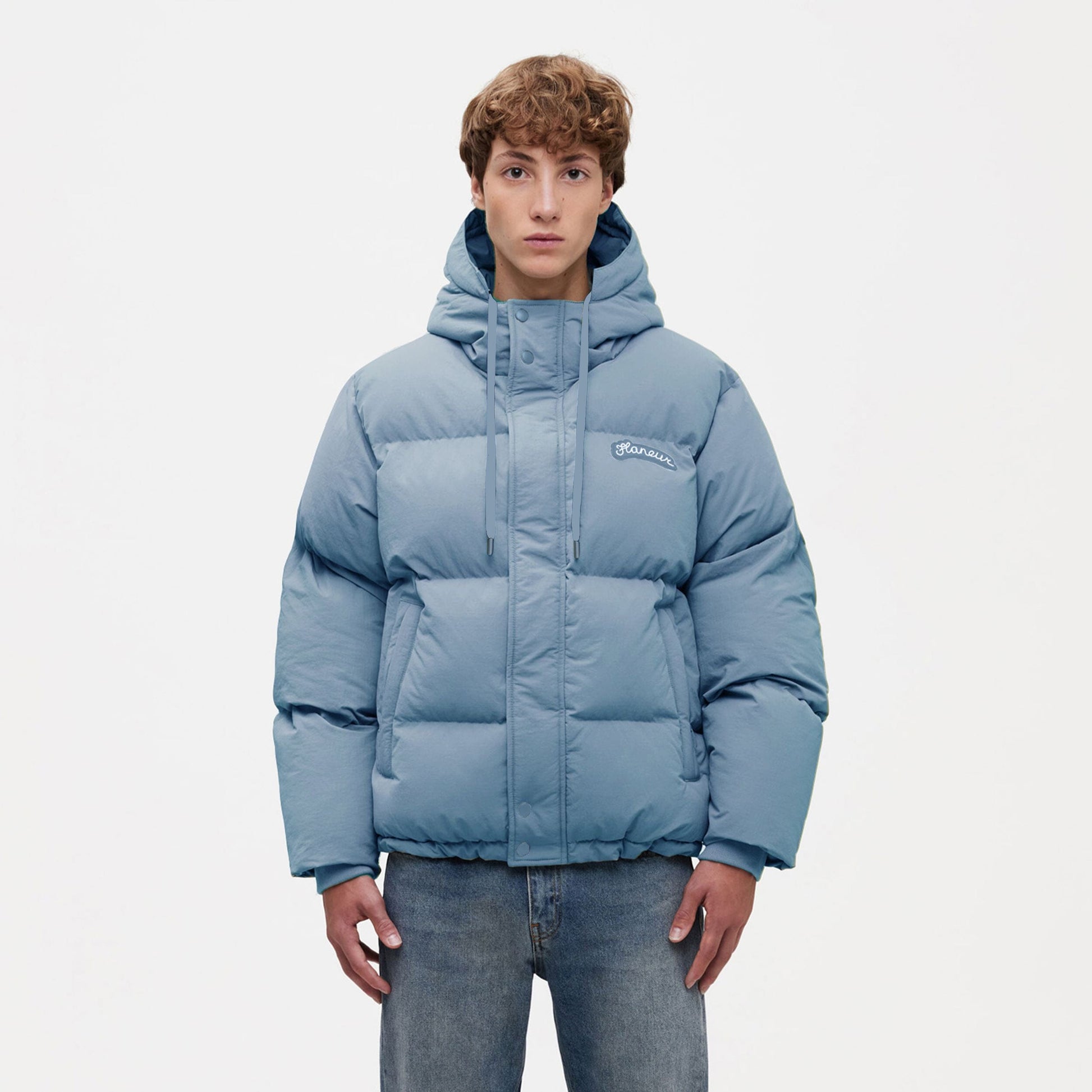 Signature Puffer Jacket | Light Blue