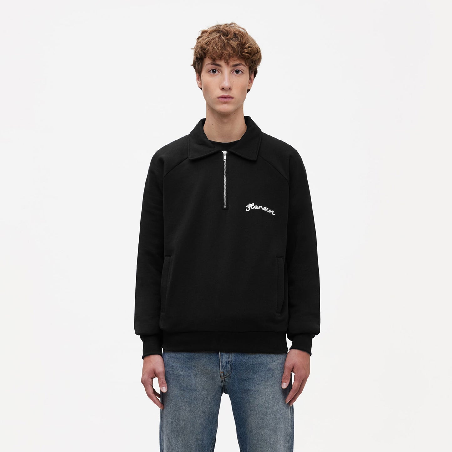 Signature Raglan Half Zip | Black