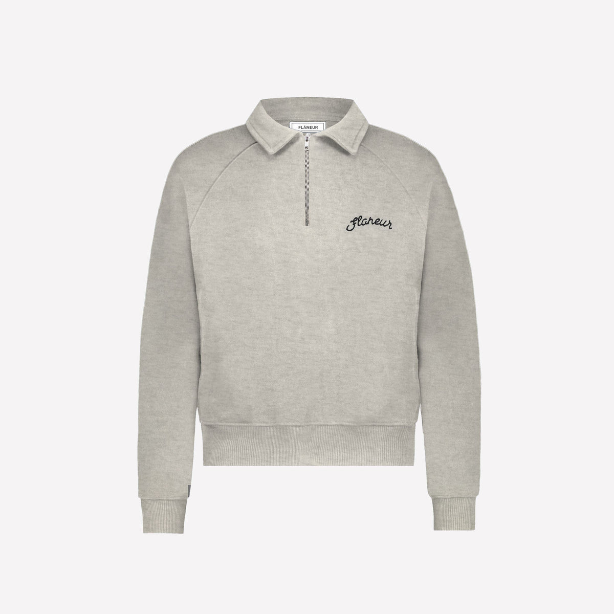 Signature Raglan Half Zip | Heather Cool Grey