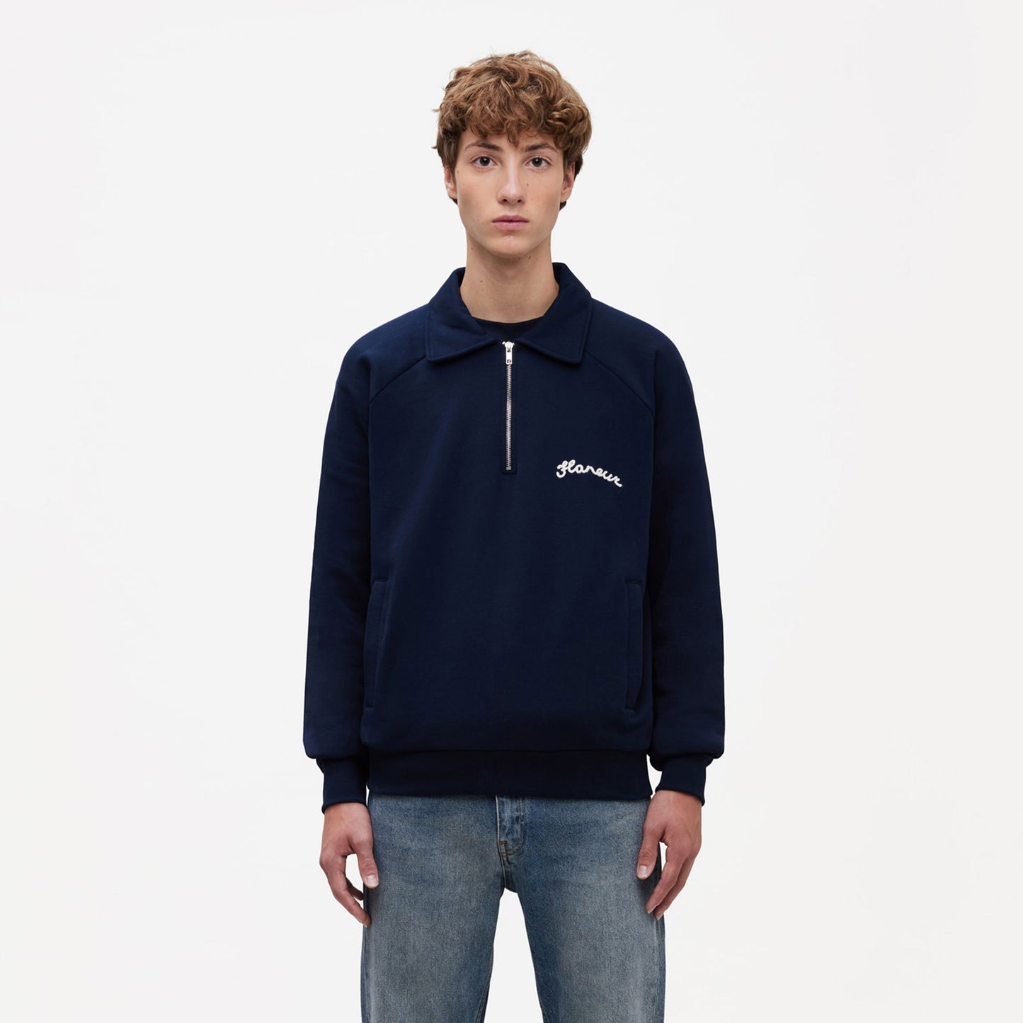 Signature Raglan Half Zip | Navy