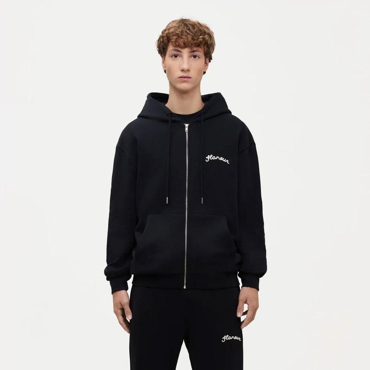 Signature Zip-Up Hoodie | Black