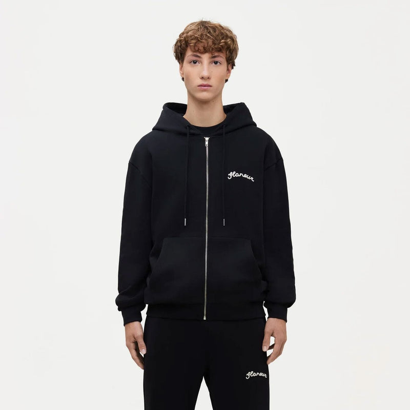 Signature Zip-Up Hoodie | Black