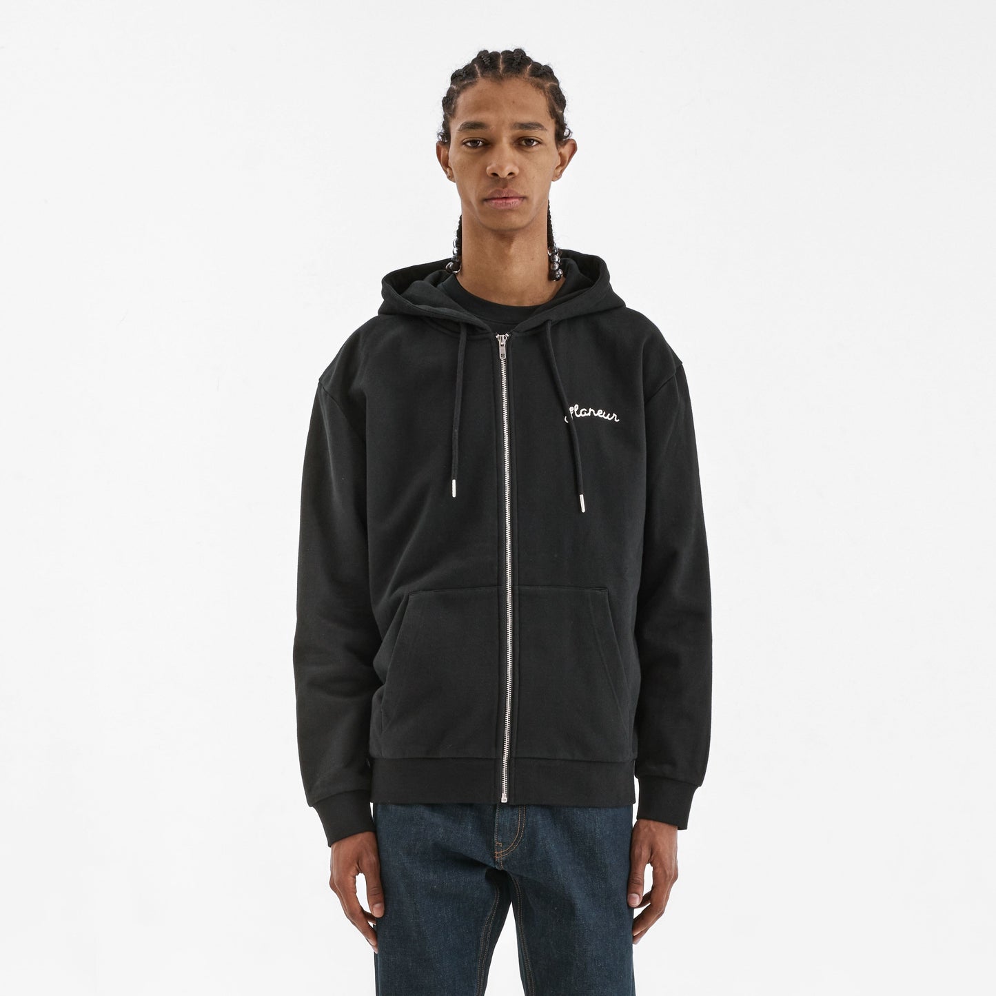 Signature Zip-Up Hoodie | Black