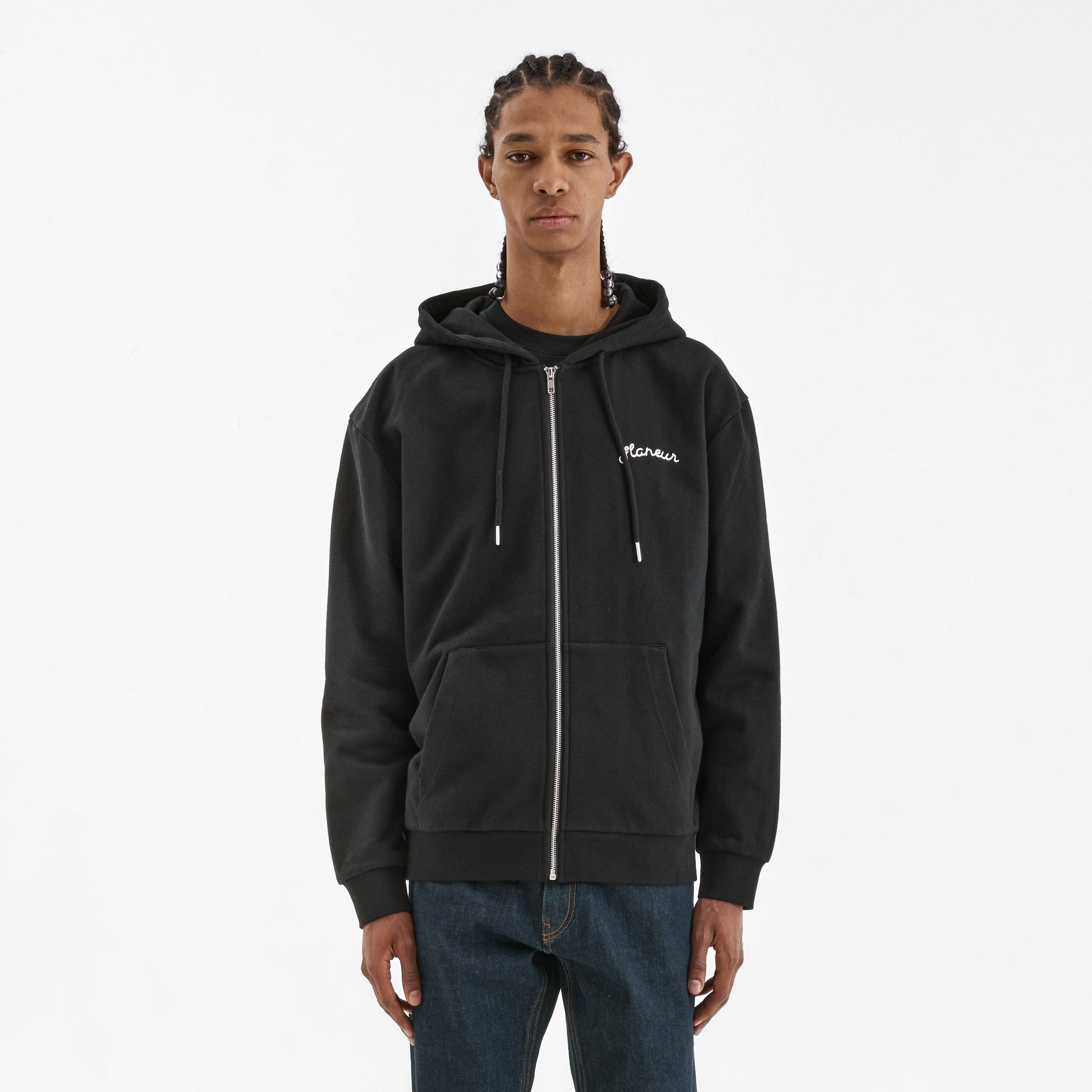 Signature Zip-Up Hoodie | Black