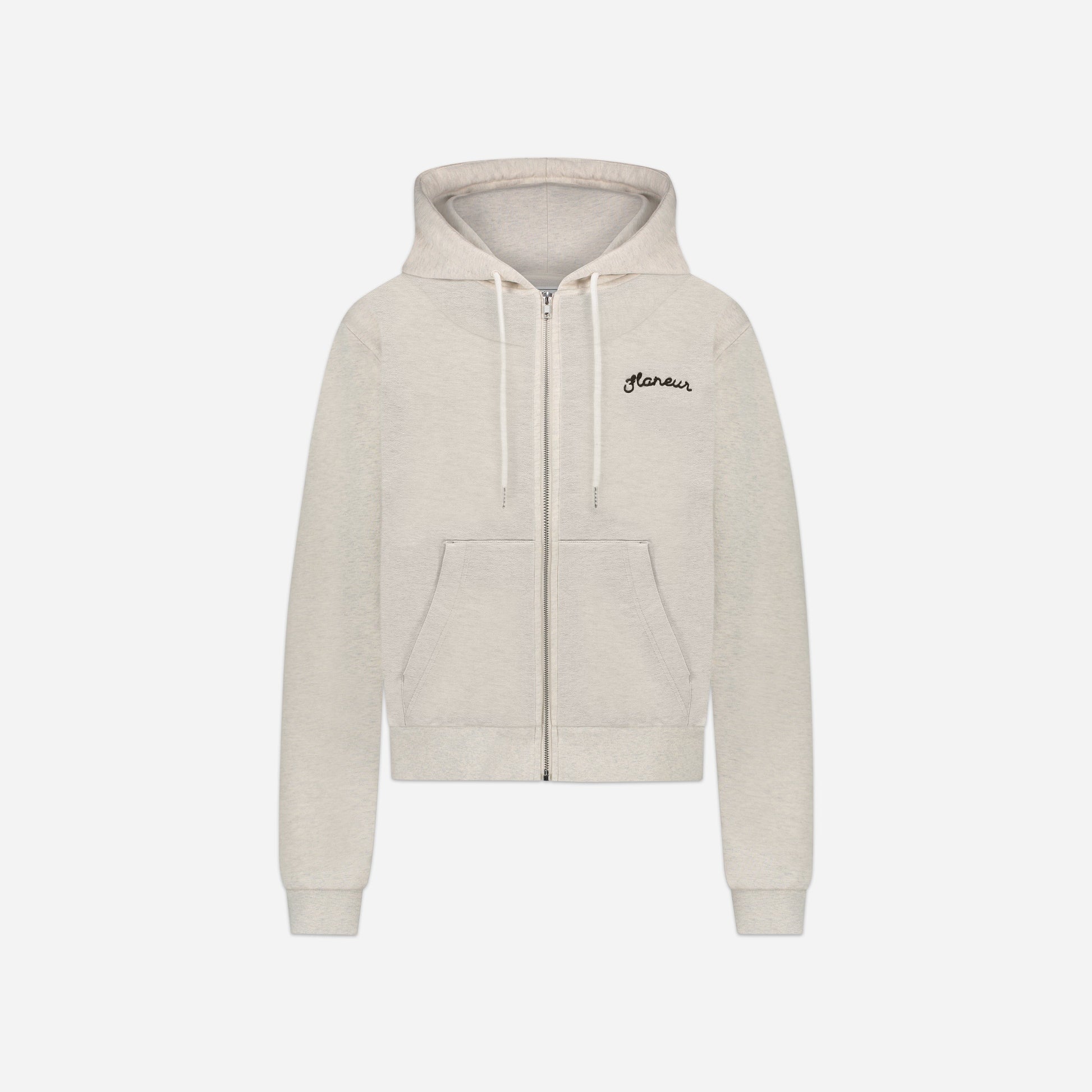Signature Zip-Up Hoodie | Heather Cool Grey