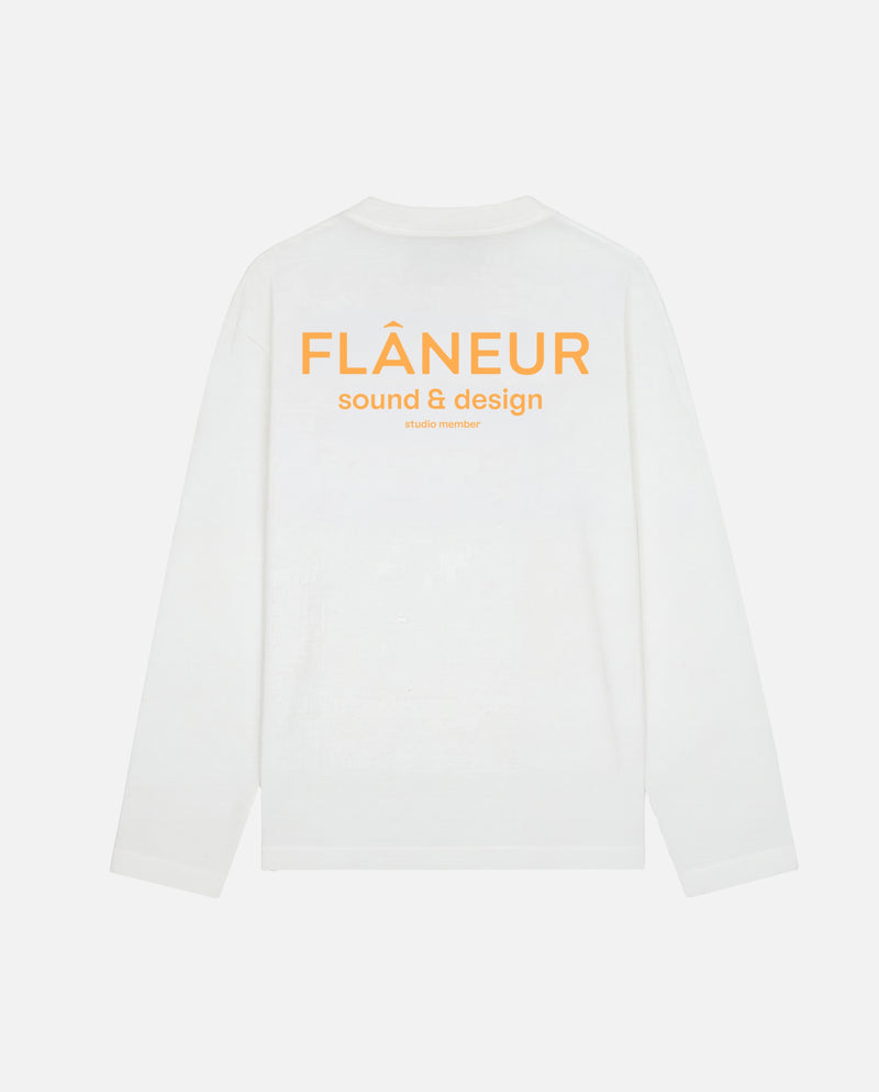 Sound & Design Long Sleeve | White/Orange