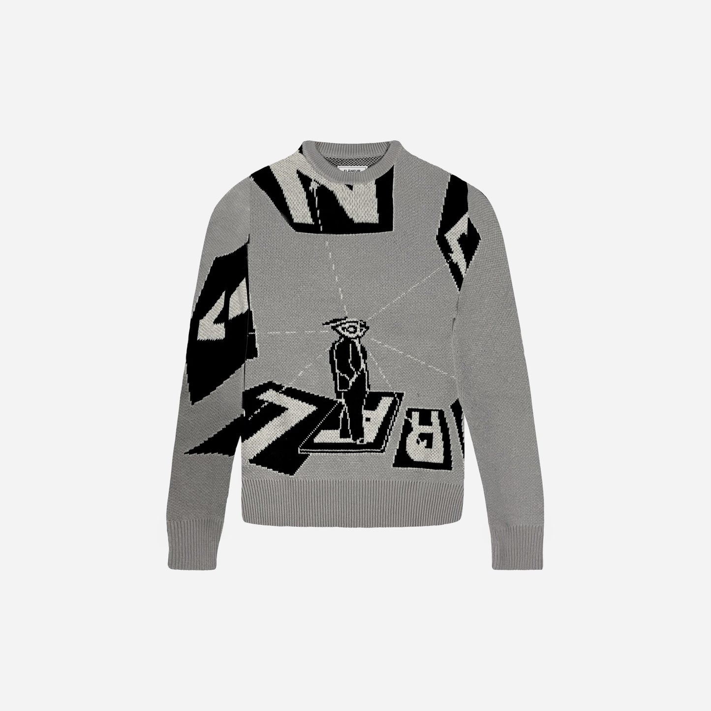 Spectator Jacquard Sweater Grey