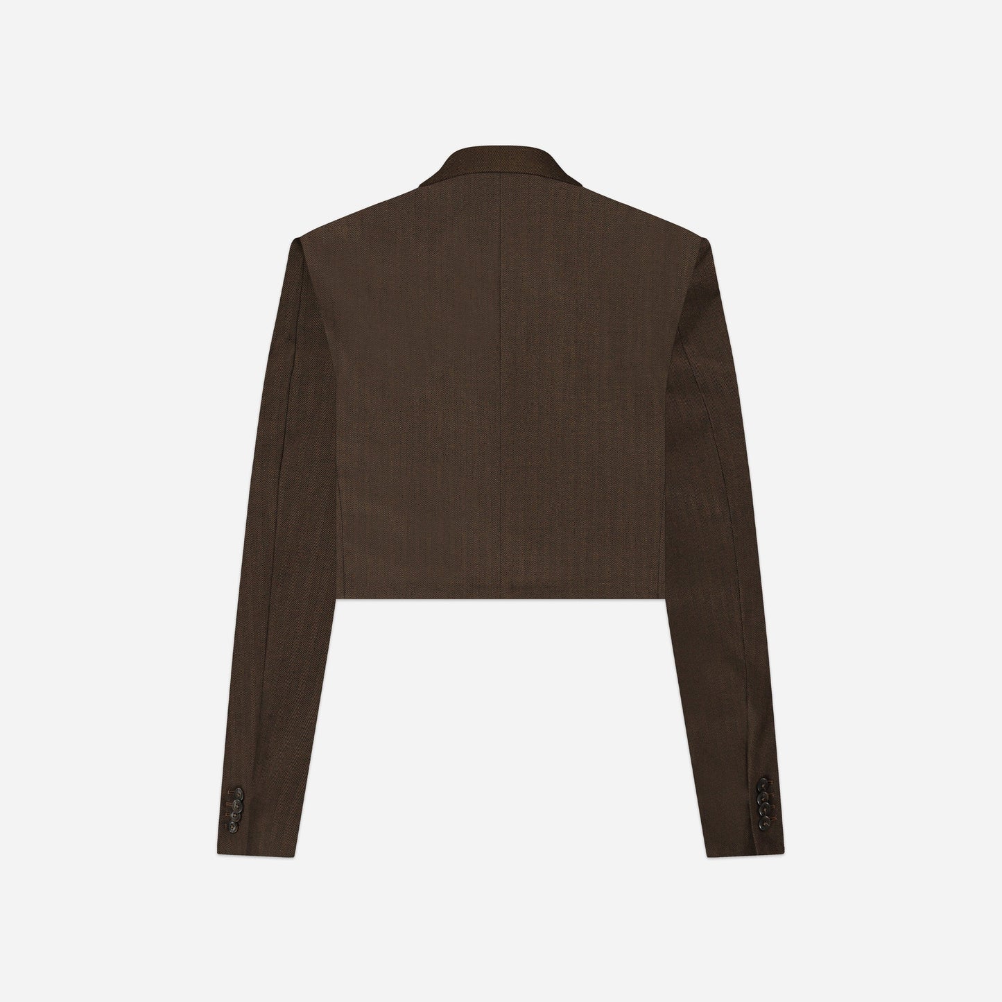 Tailored Crop Blazer | Brown