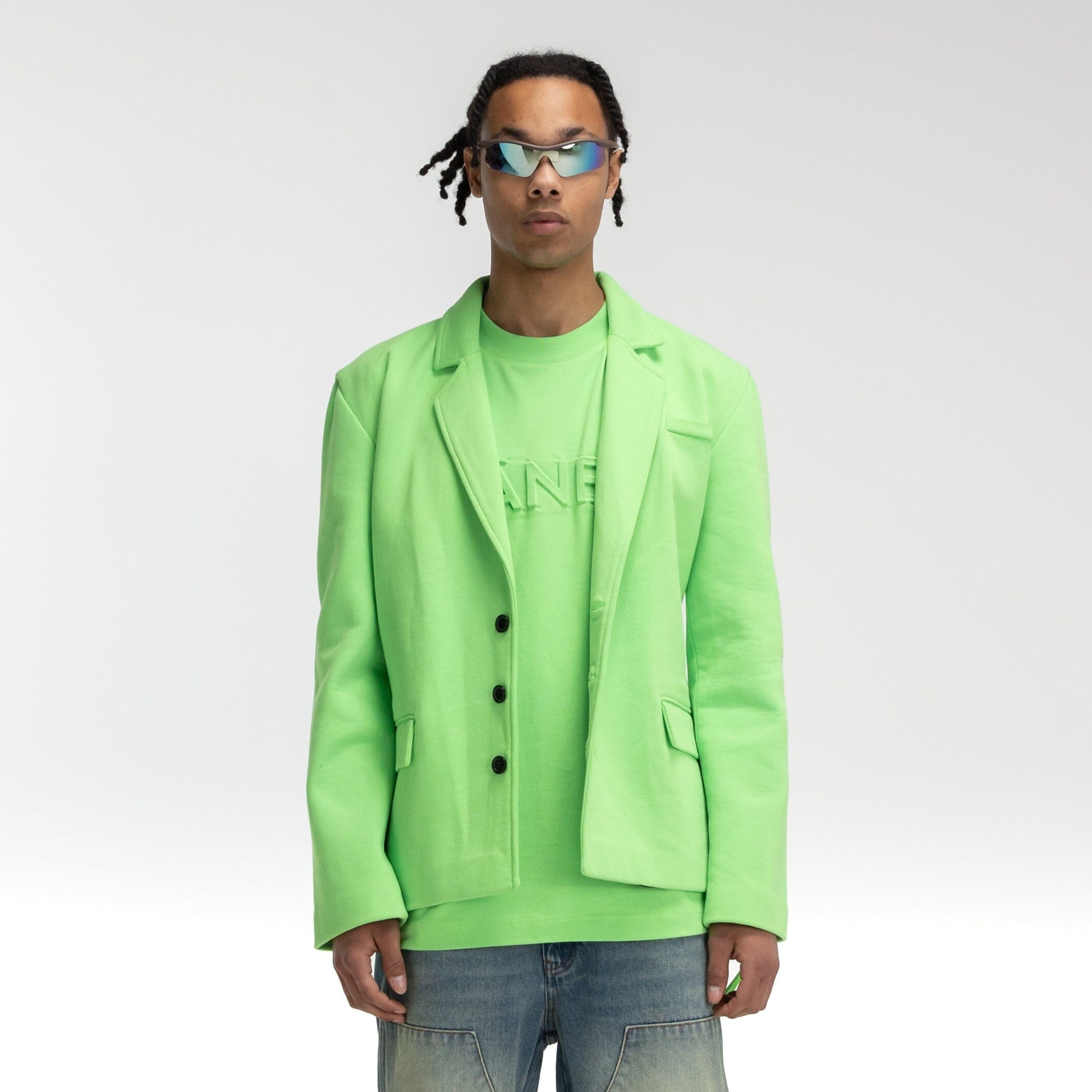 Terry Cotton Blazer | Green